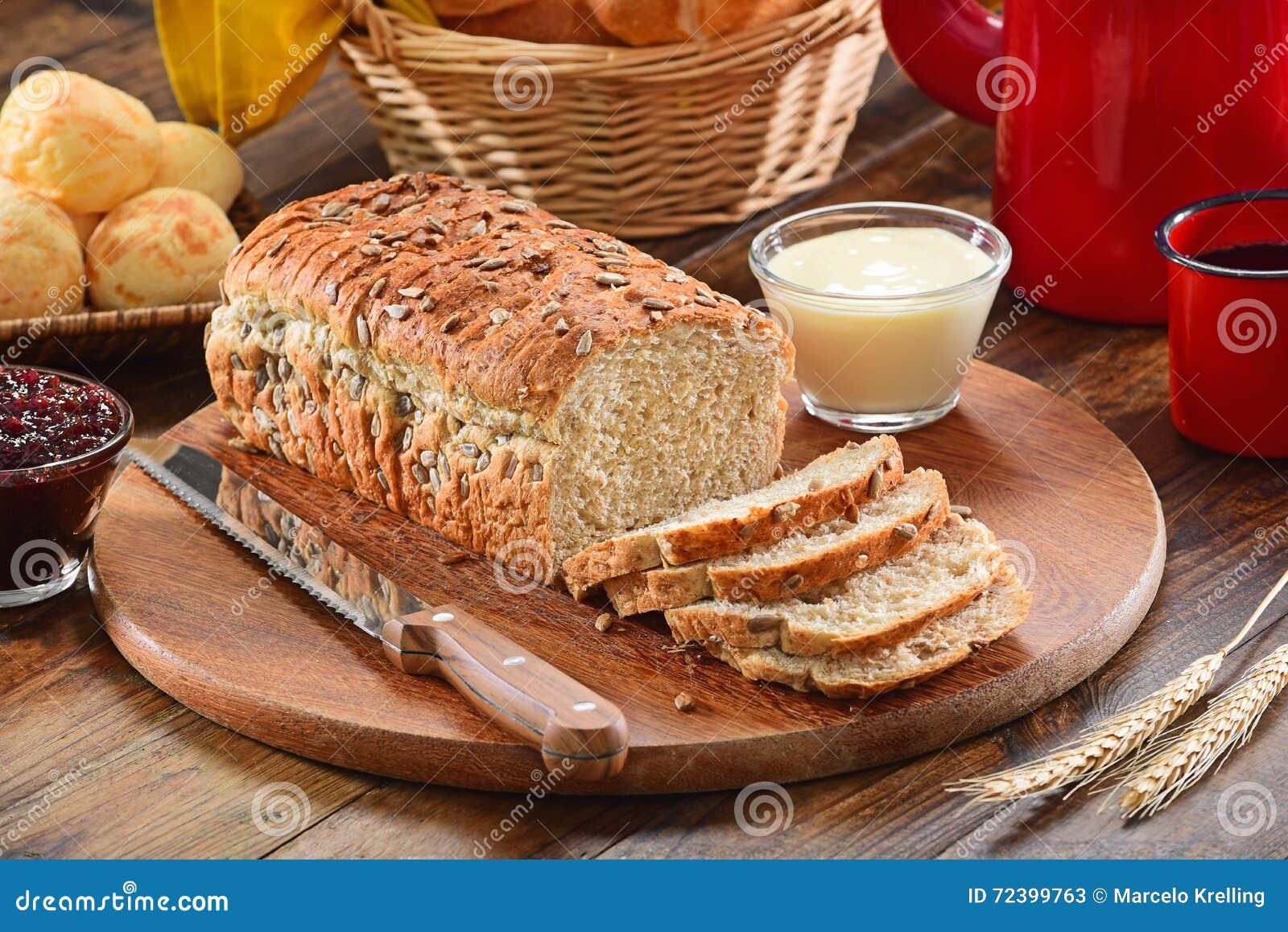 Whole grain bread stock image. Image of freshness, backgrounds 72399763