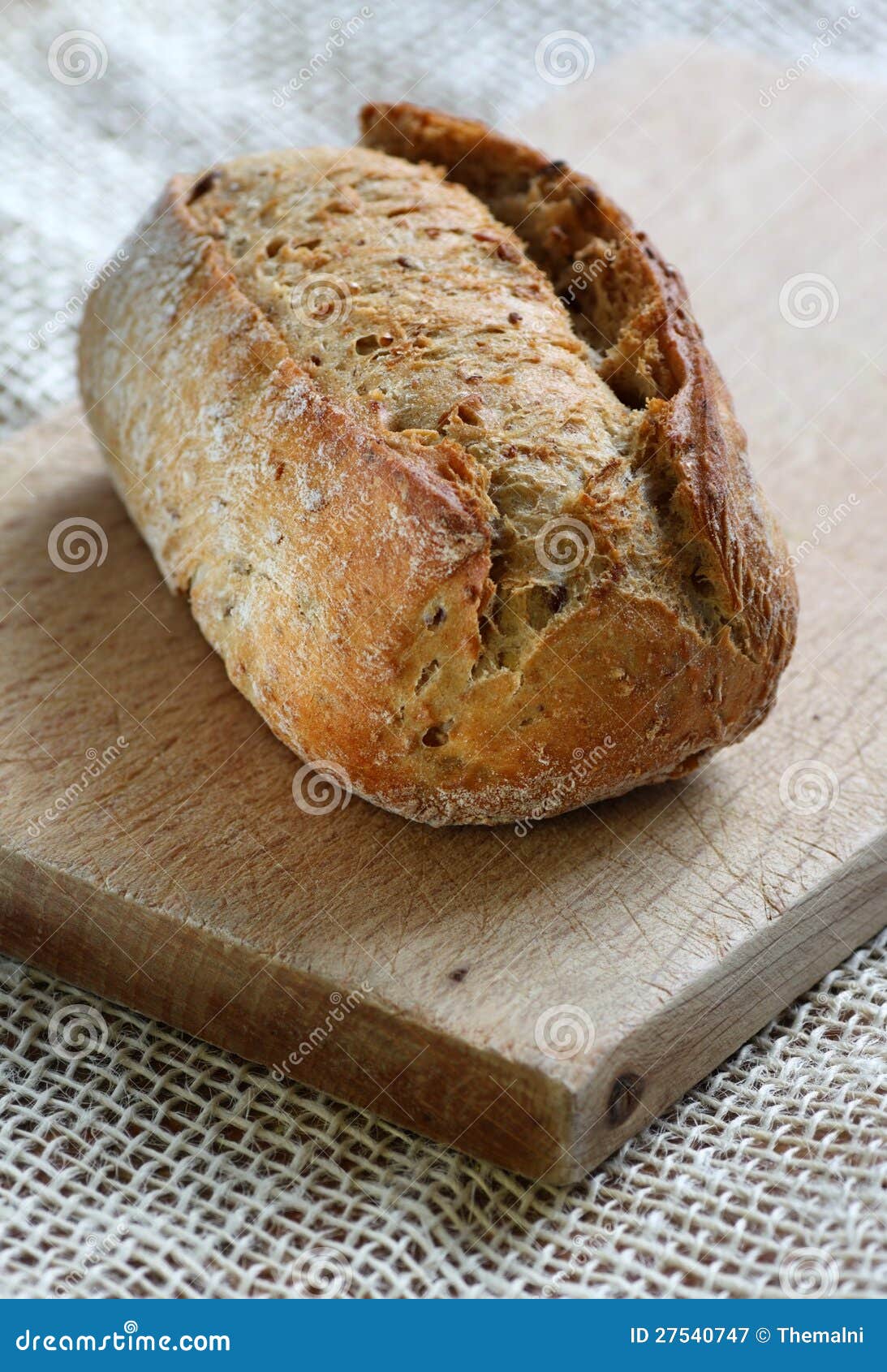 Whole grain bread roll stock image. Image of crispy, close 27540747