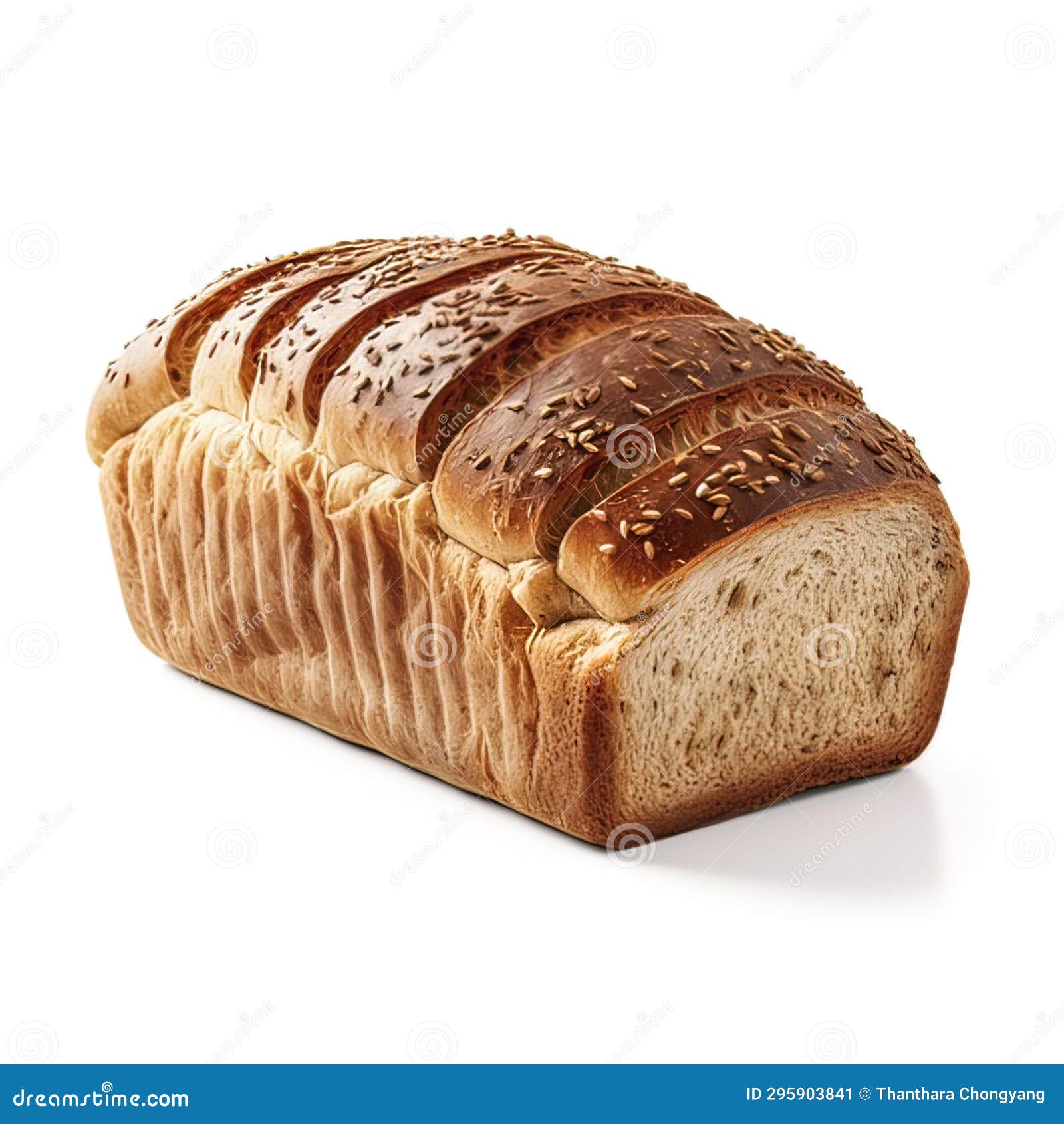 whole-grain-bread-on-white-background-generative-ai-stock-illustration