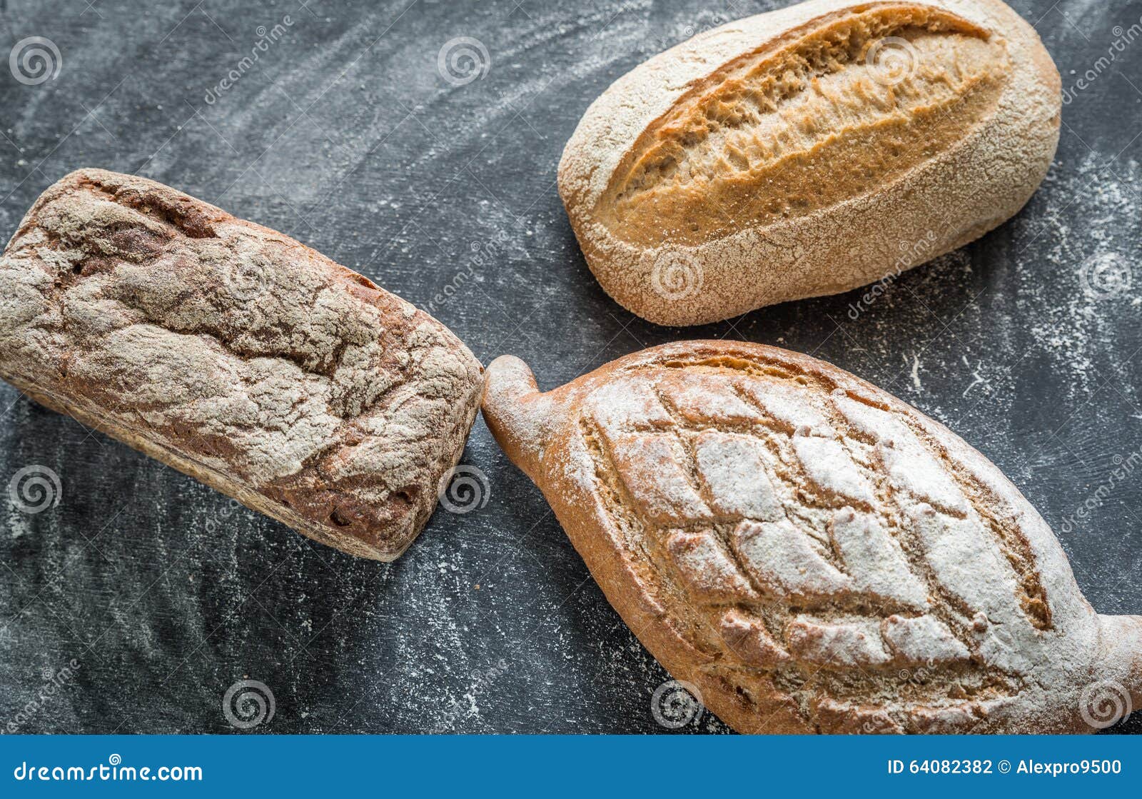 Whole grain breads stock photo. Image of group, flour 64082382