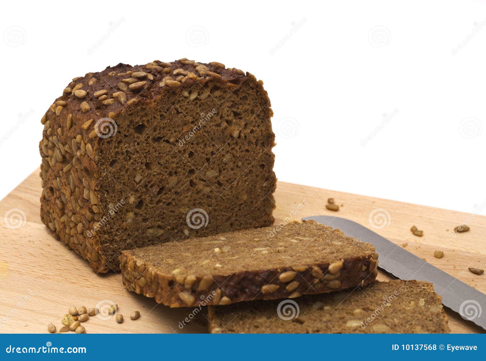 Whole Grain Brown Bread Isolated Stock Photo Image of eating, isolated 10137568