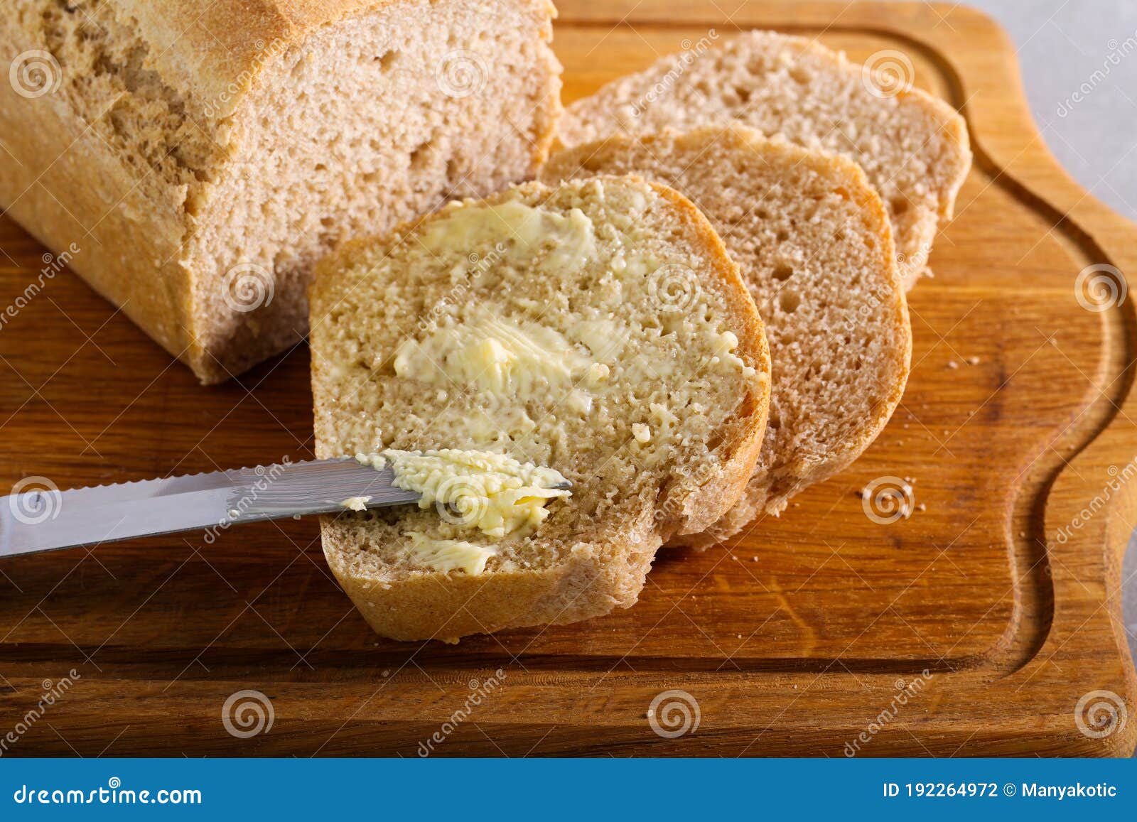 Whole Grain Homemade Loaf of Bread Stock Photo Image of slice