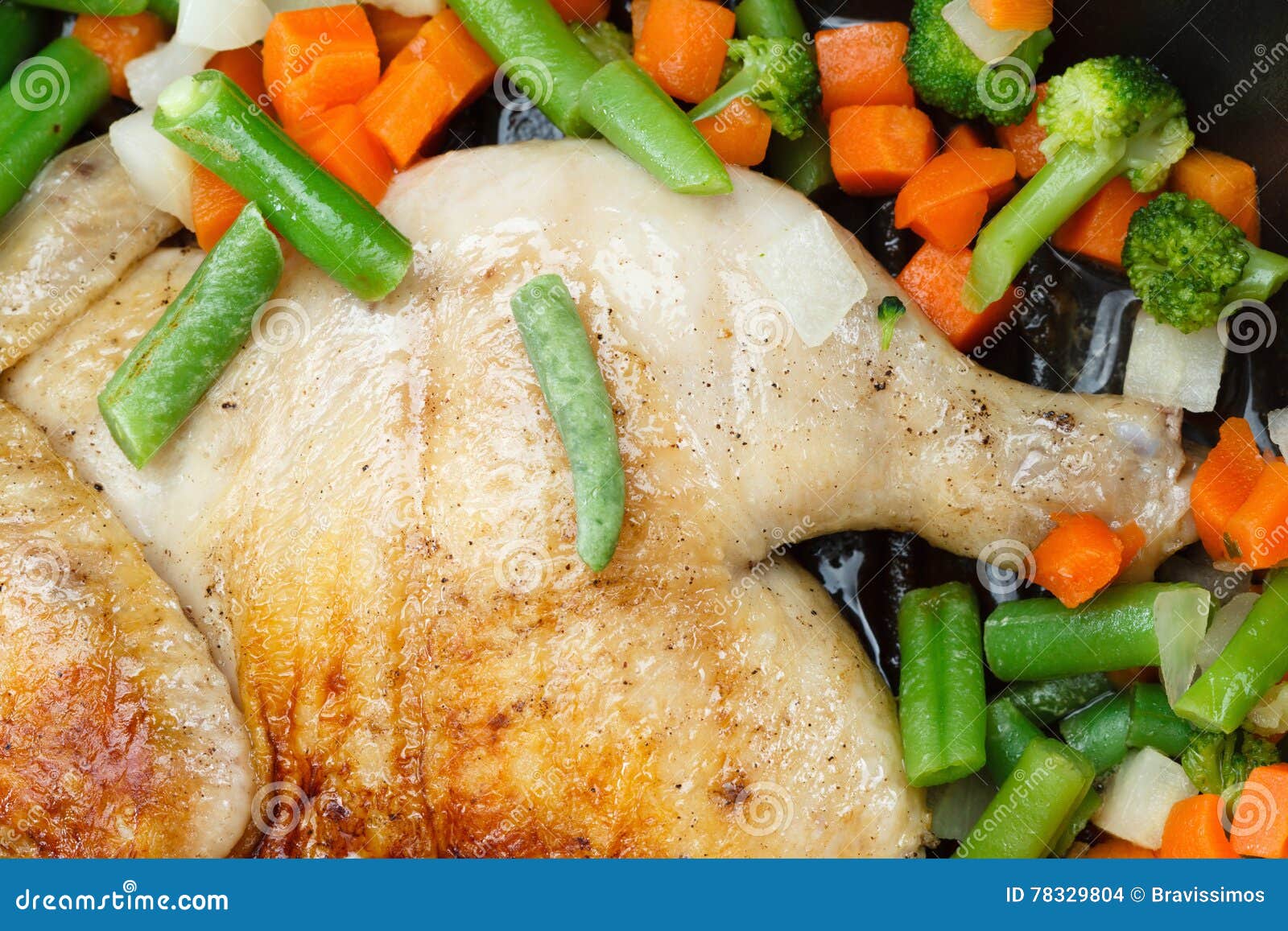 Whole Grilled Chicken with Vegetables in a Frying Pan Stock Photo Image of carrot, lunch 78329804