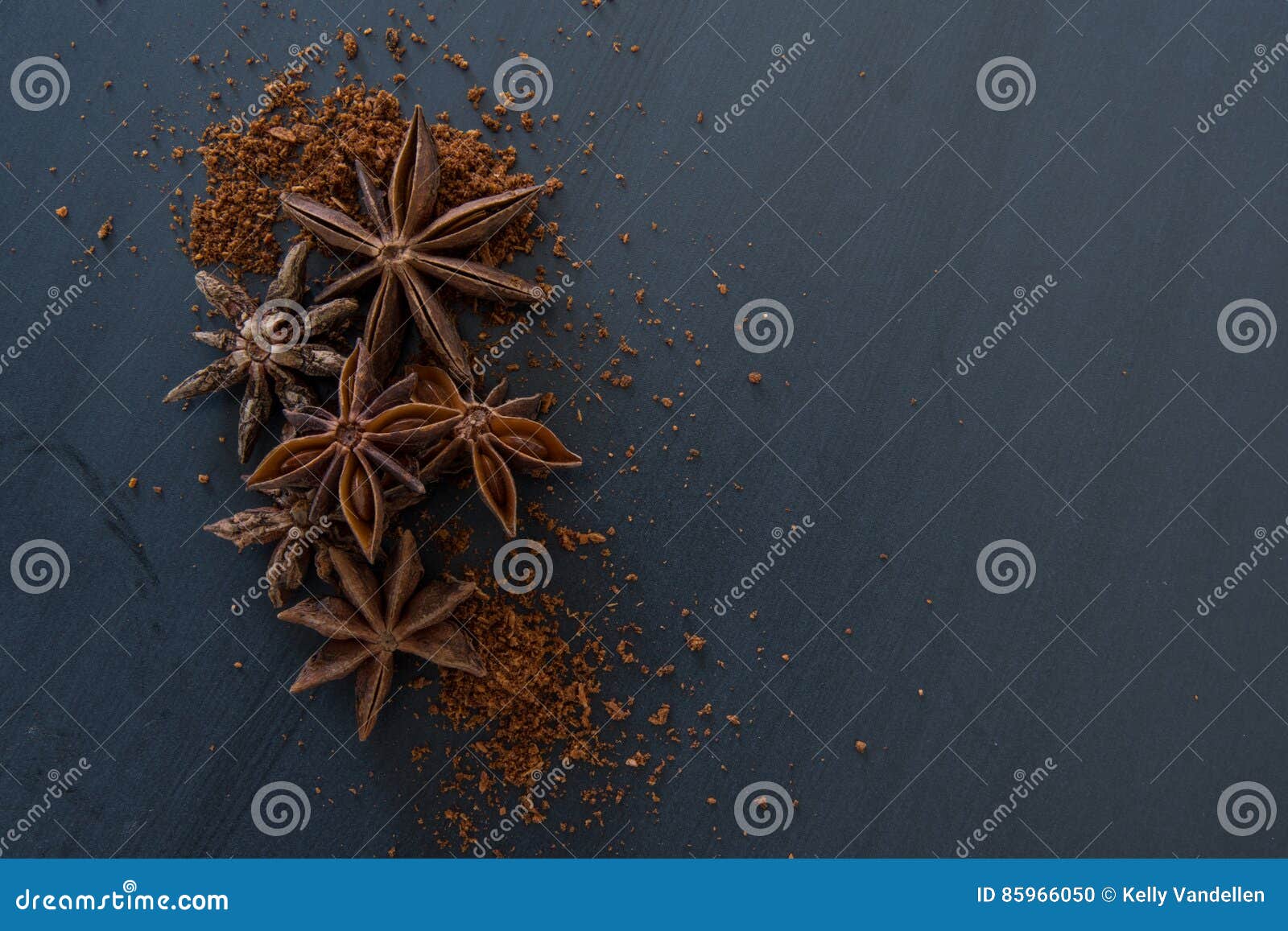 Whole and Ground Star Anise on Slate Stock Photo Image of licorice
