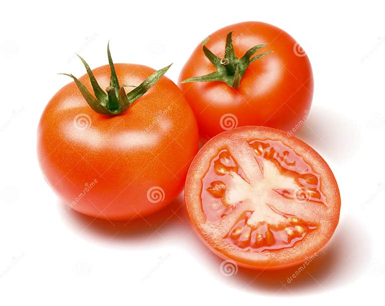 Whole and Half Tomatoes stock image. Image of juicy, halved 26694073