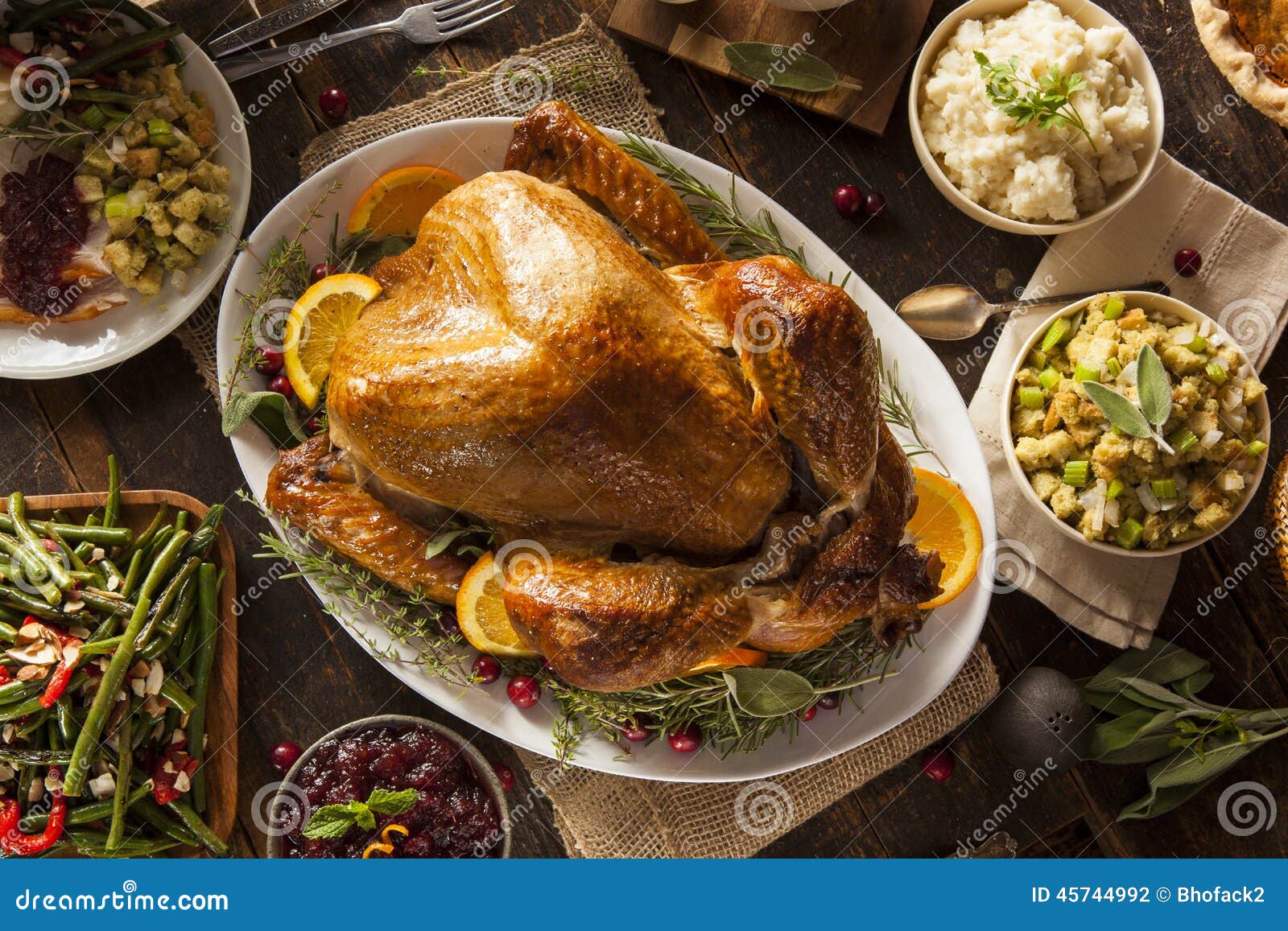 Whole Homemade Thanksgiving Turkey Stock Photo - Image of november ...