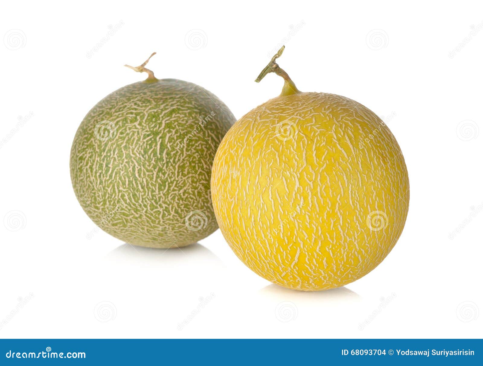 Whole Honeydew Galia Melon Stem White Stock Photos Free & Royalty