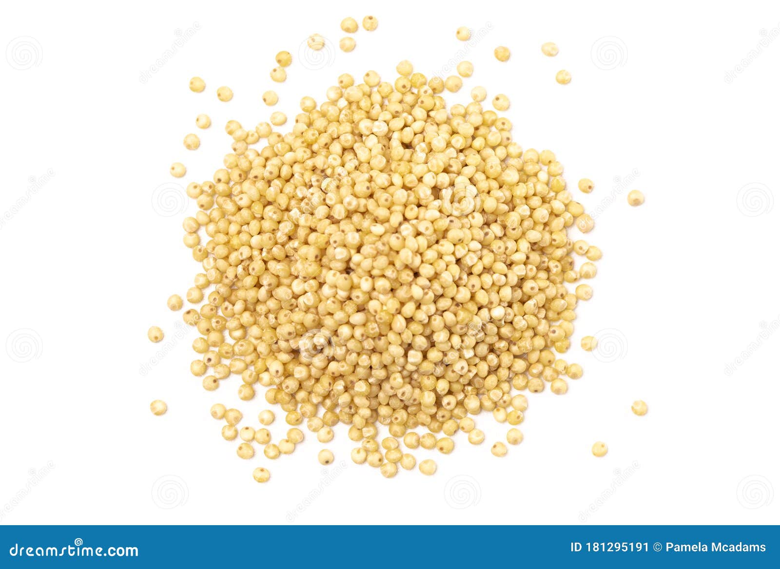 Whole Millet Pearl Grains on a White Background Stock Image Image of natural, uncooked 181295191