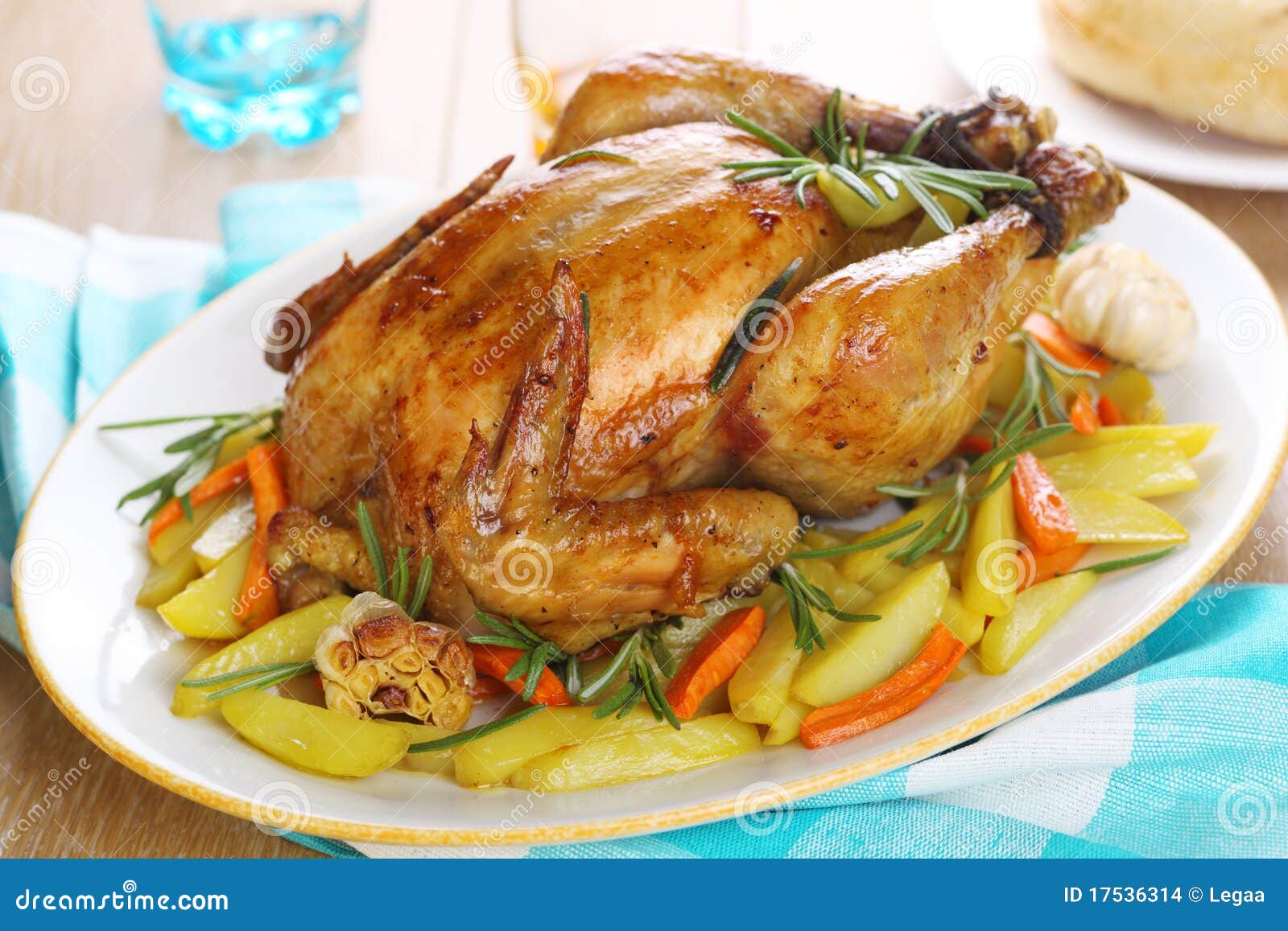 Whole Roasted Chicken with Vegetables Stock Photo Image of cuisine