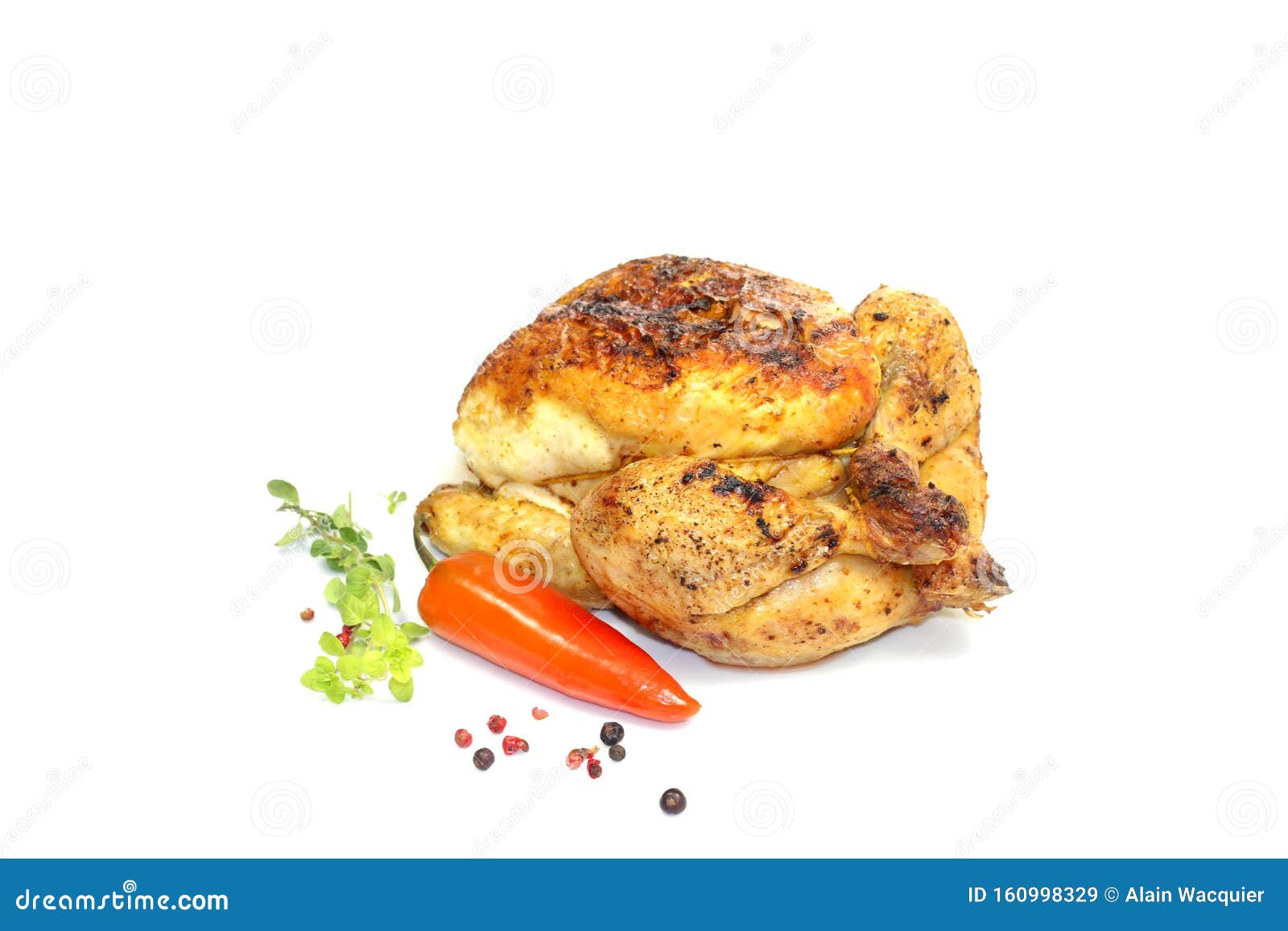 Whole roasted chicken stock image. Image of meat, chicken 160998329