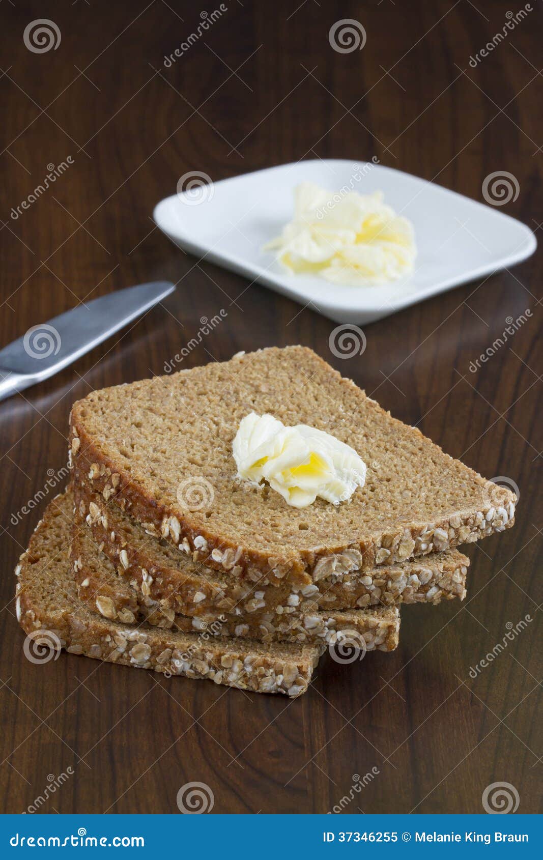Whole wheat bread stock image. Image of butter, sandwich 37346255