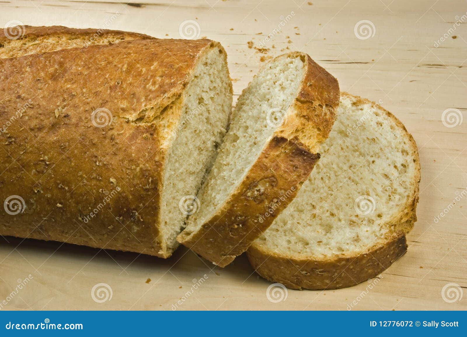 Whole wheat French bread stock photo. Image of baked 12776072