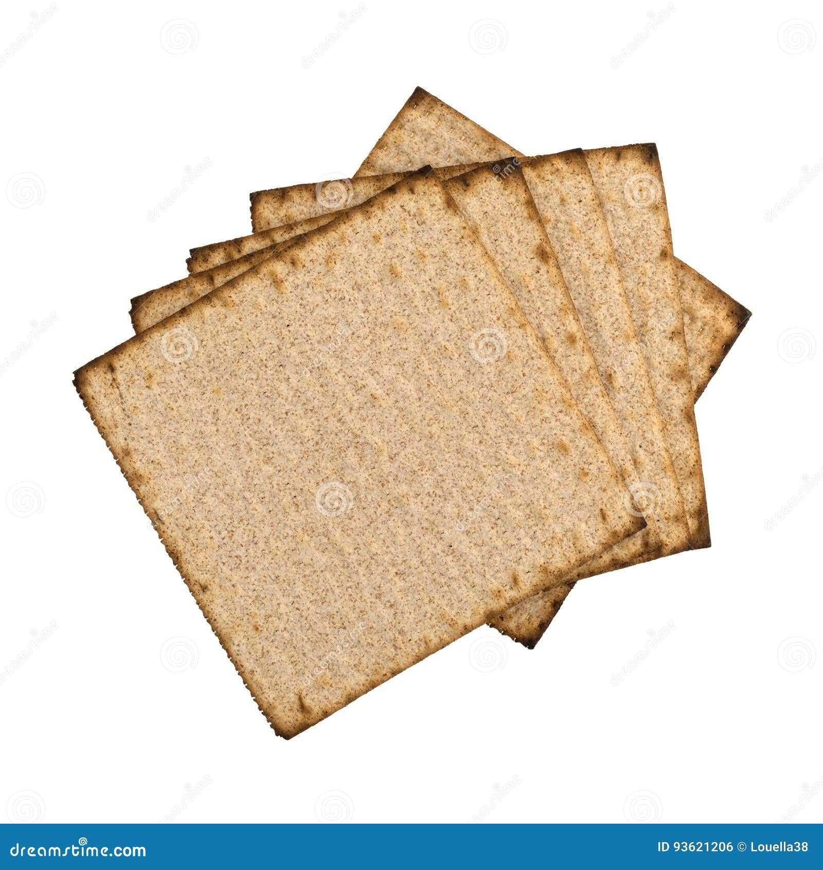 Whole Wheat Matzo Crackers on a White Background Stock Photo Image of