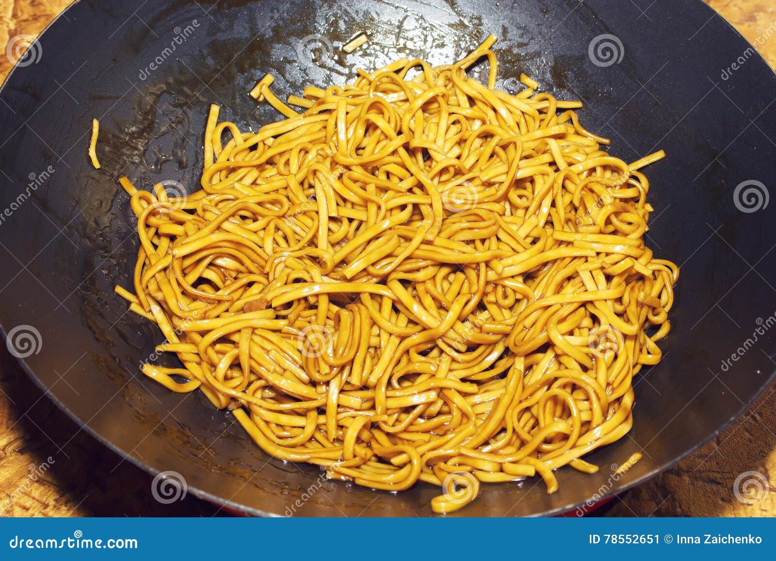 Whole Wheat Pasta on Cast Iron Pan Stock Image Image of paste, iron