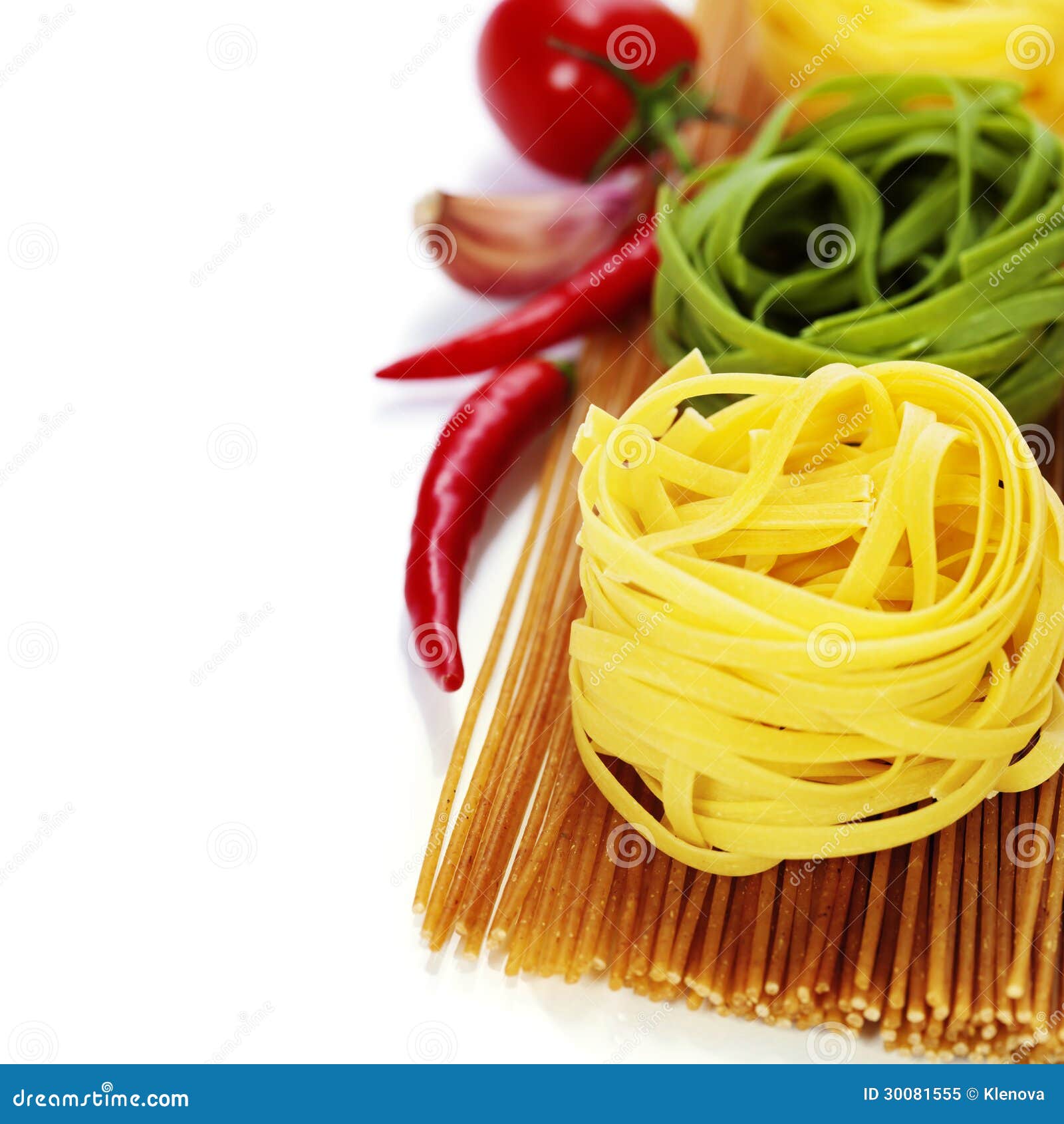 Whole Wheat Spaghetti and Egg Pasta Nests Stock Image Image of