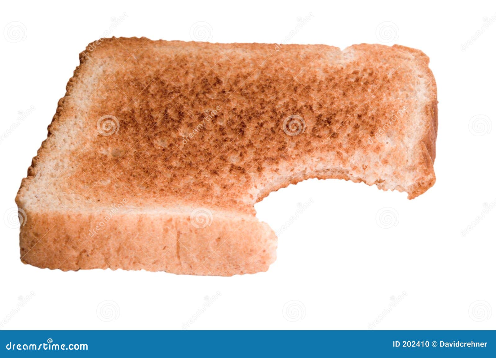 Whole Wheat Toast With Bite Taken Out Of It Stock Photo Image of
