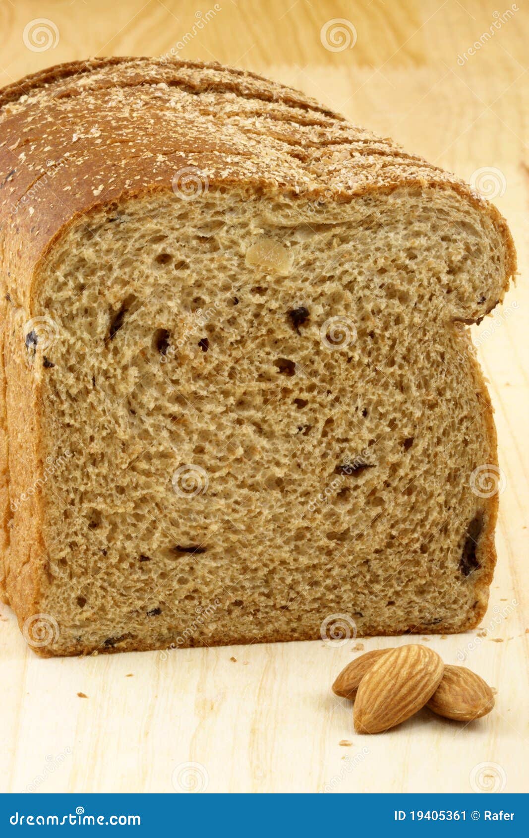 Wholegrain Raisins and Almonds Bread Stock Image Image of fresh