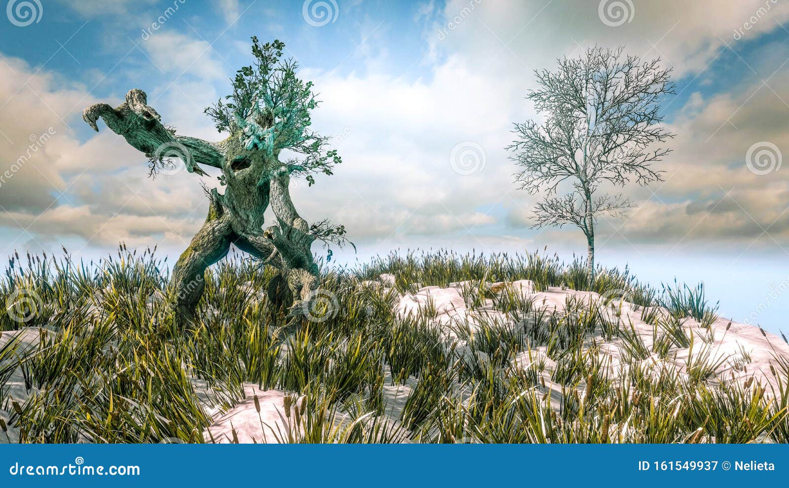 whomping willow fantasy background cg