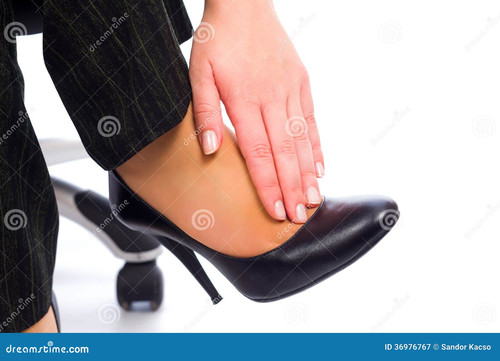 Wear high heels business lady standing in front of the window Stock Photo -  Alamy