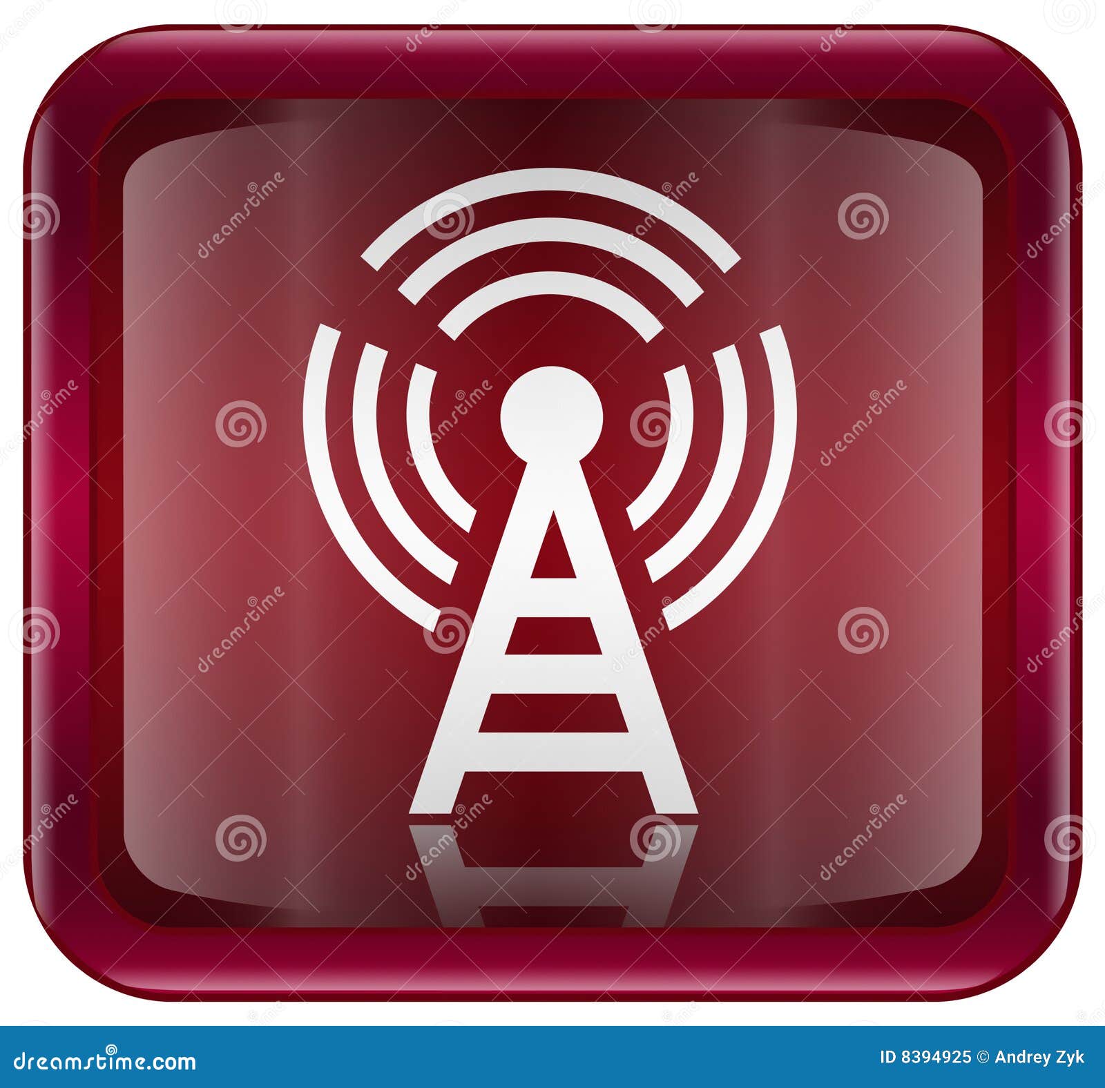 wi-fi tower icon red