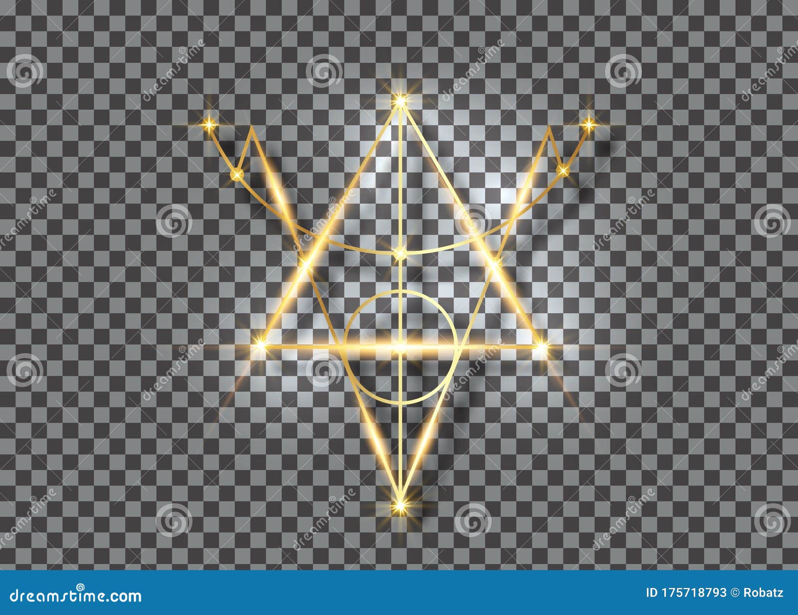 bright gold sigil of protection. magical amulets of light. can be used as tattoo, logos and prints. golden wiccan occult 