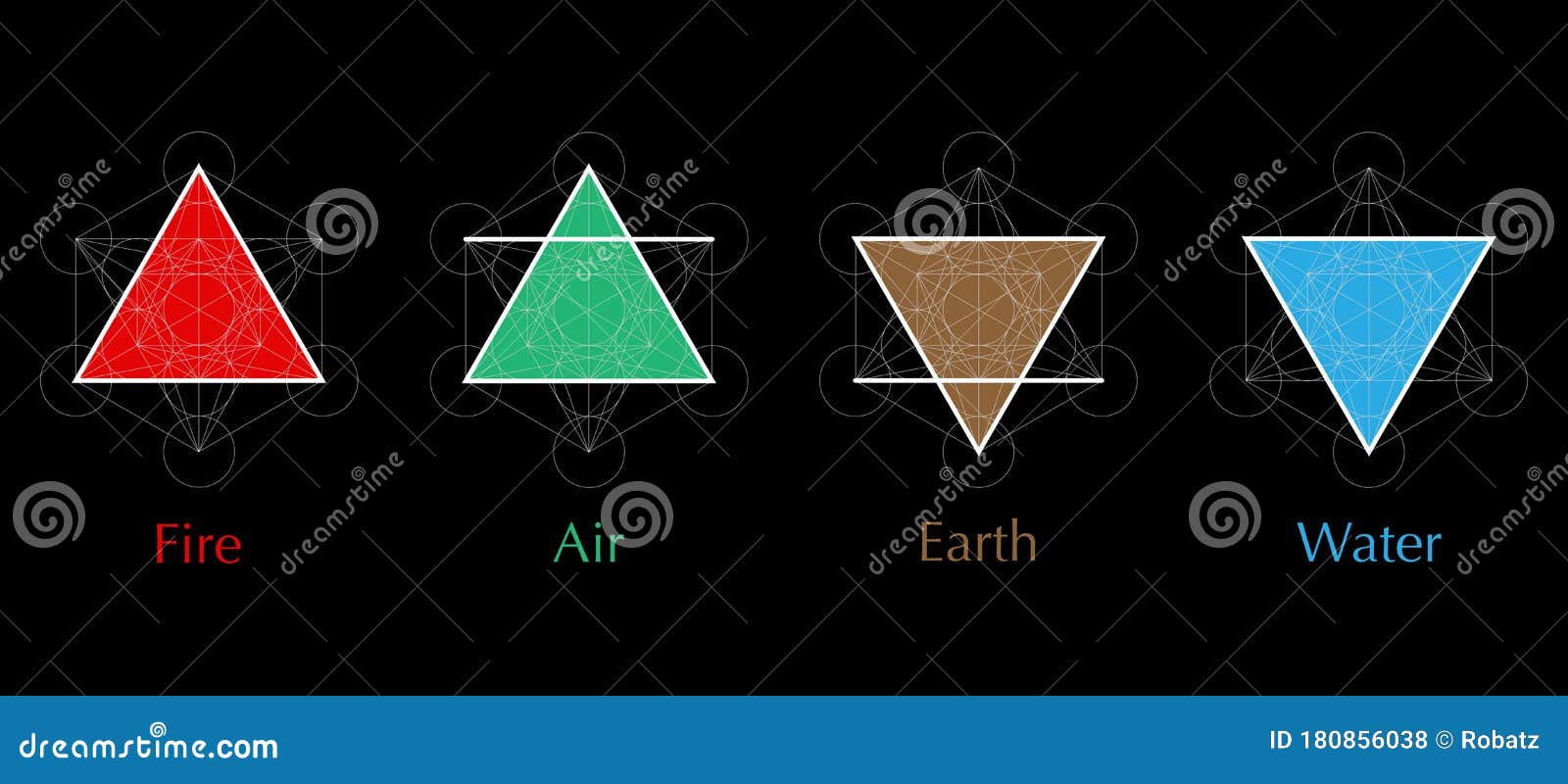 4 elements tattoo triangle