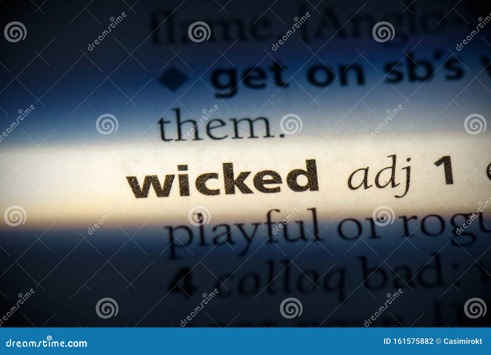 Wicked stock photo. Image of learn, english, closeup 161575882