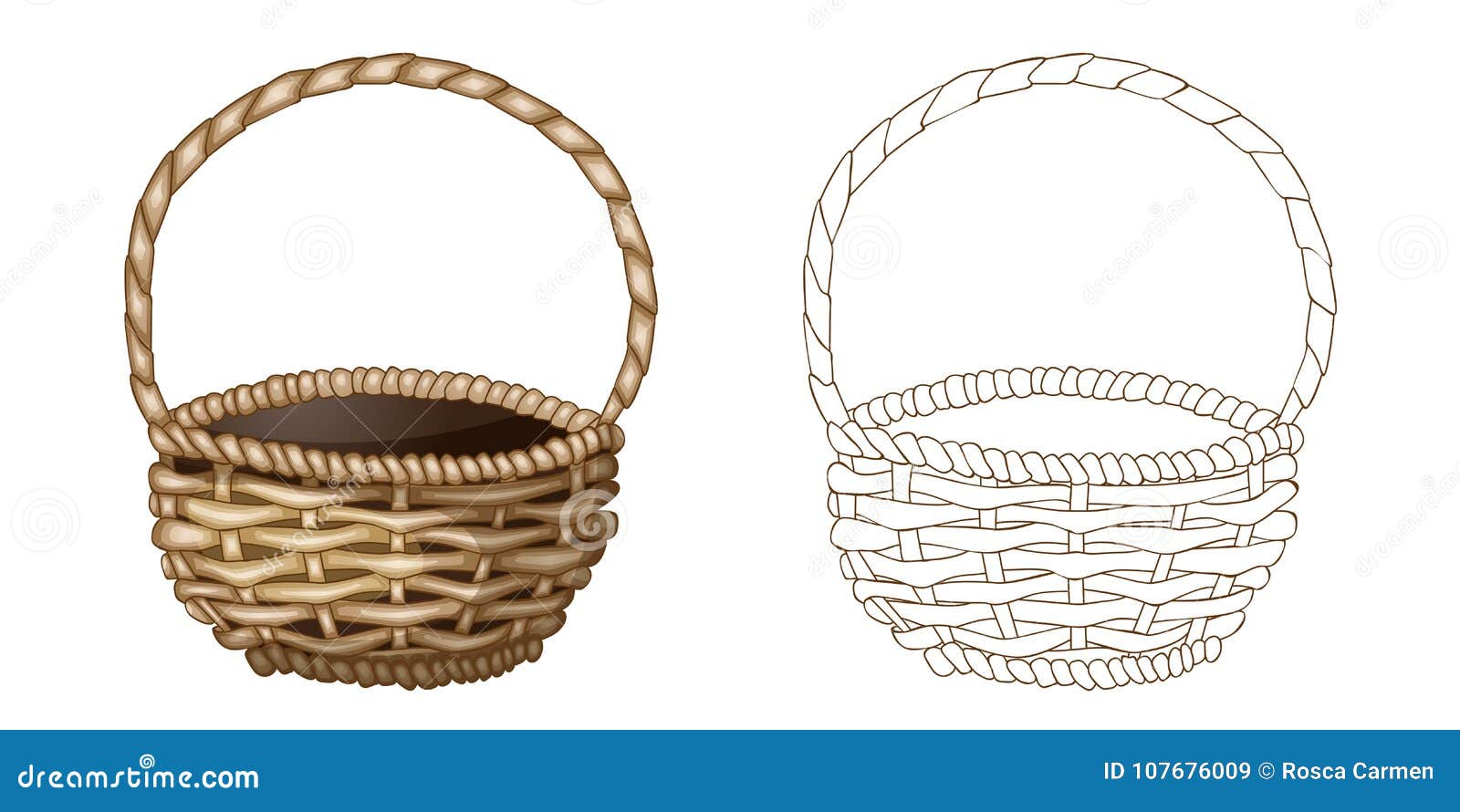 Корзина рисунок для детей
