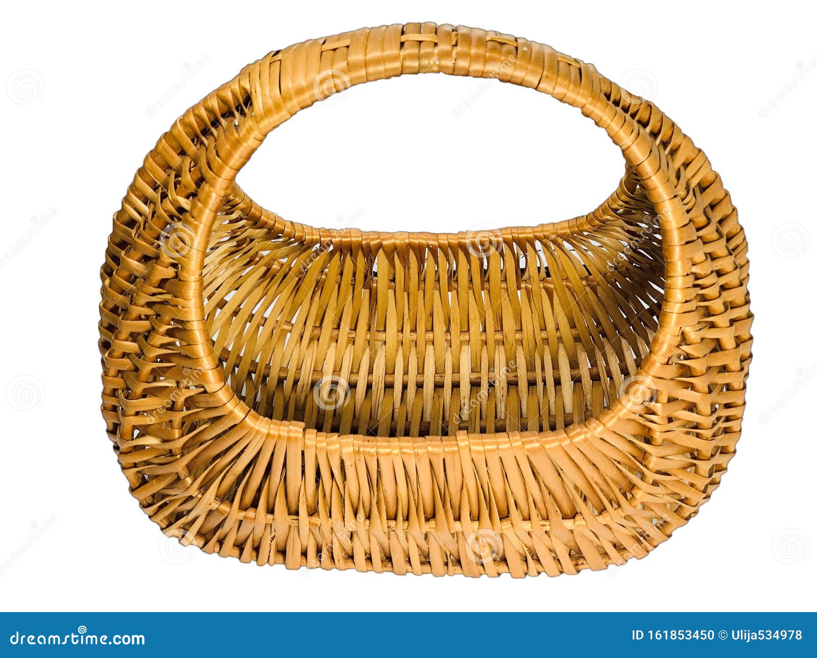 Wicker Basket for Groceries. Bag for Carrying Goods Stock Photo Image