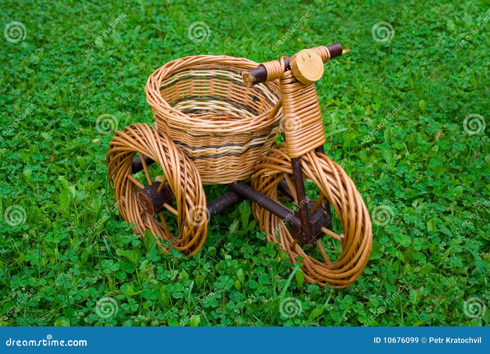 Wicker Basket in Motorcycle Shape Stock Image Image of bike