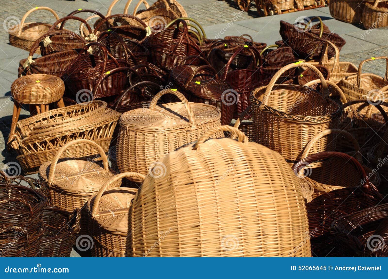 Wicker baskets stock image. Image of baskets, wicker 52065645