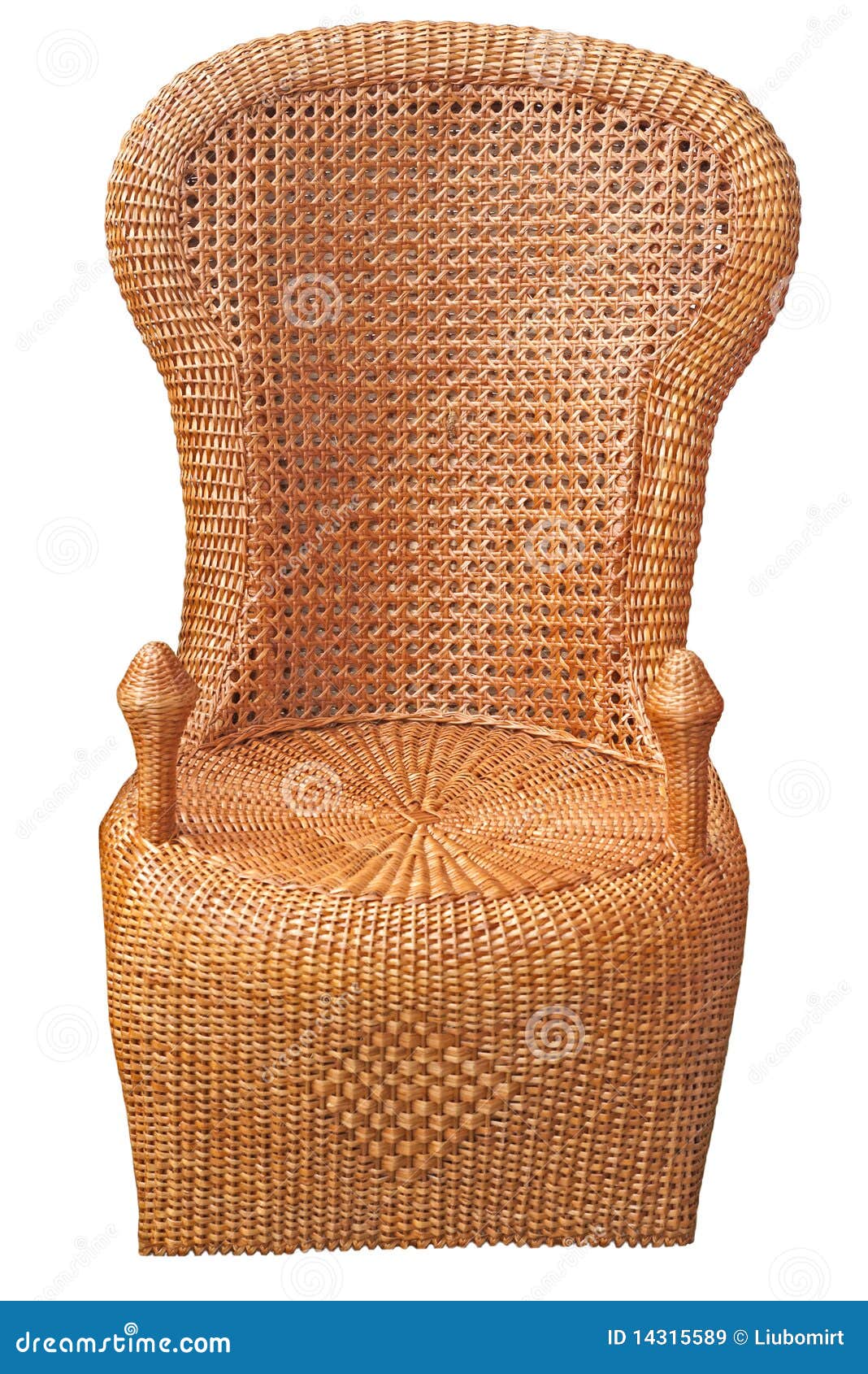 Wicker chair on white stock image. Image of wicker, residential 14315589