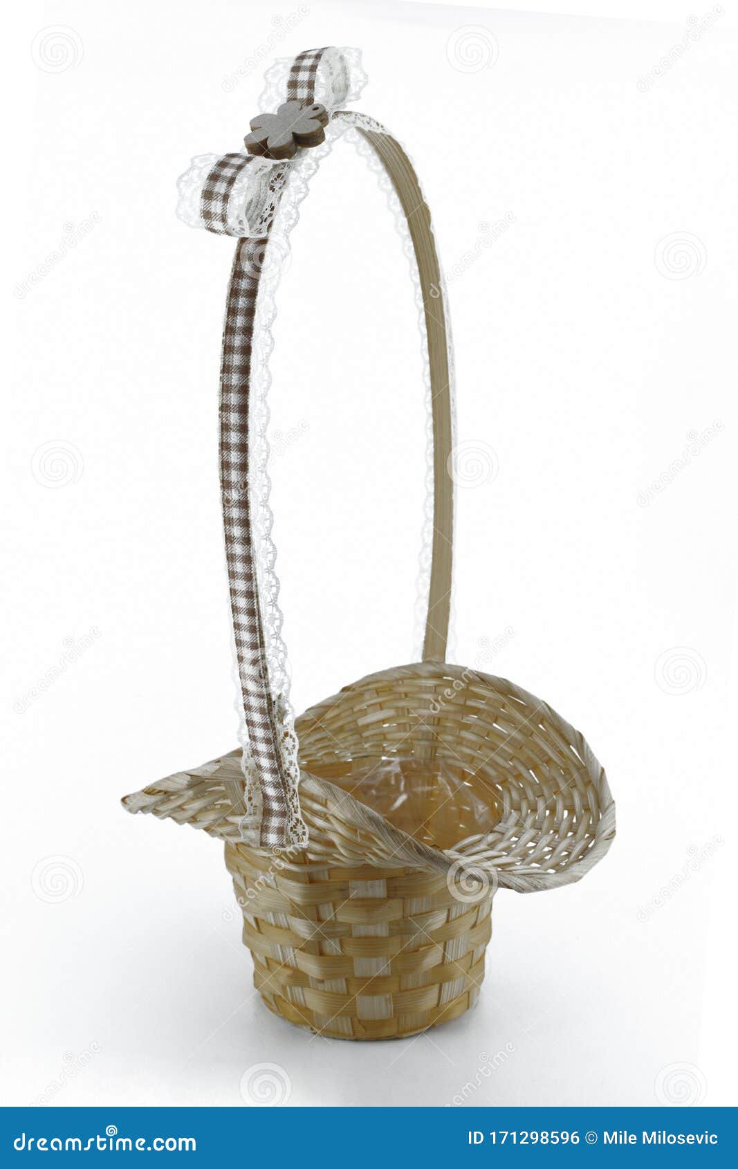 Wicker Empty Flowers Basket Stock Photo Image of wicker, celebration