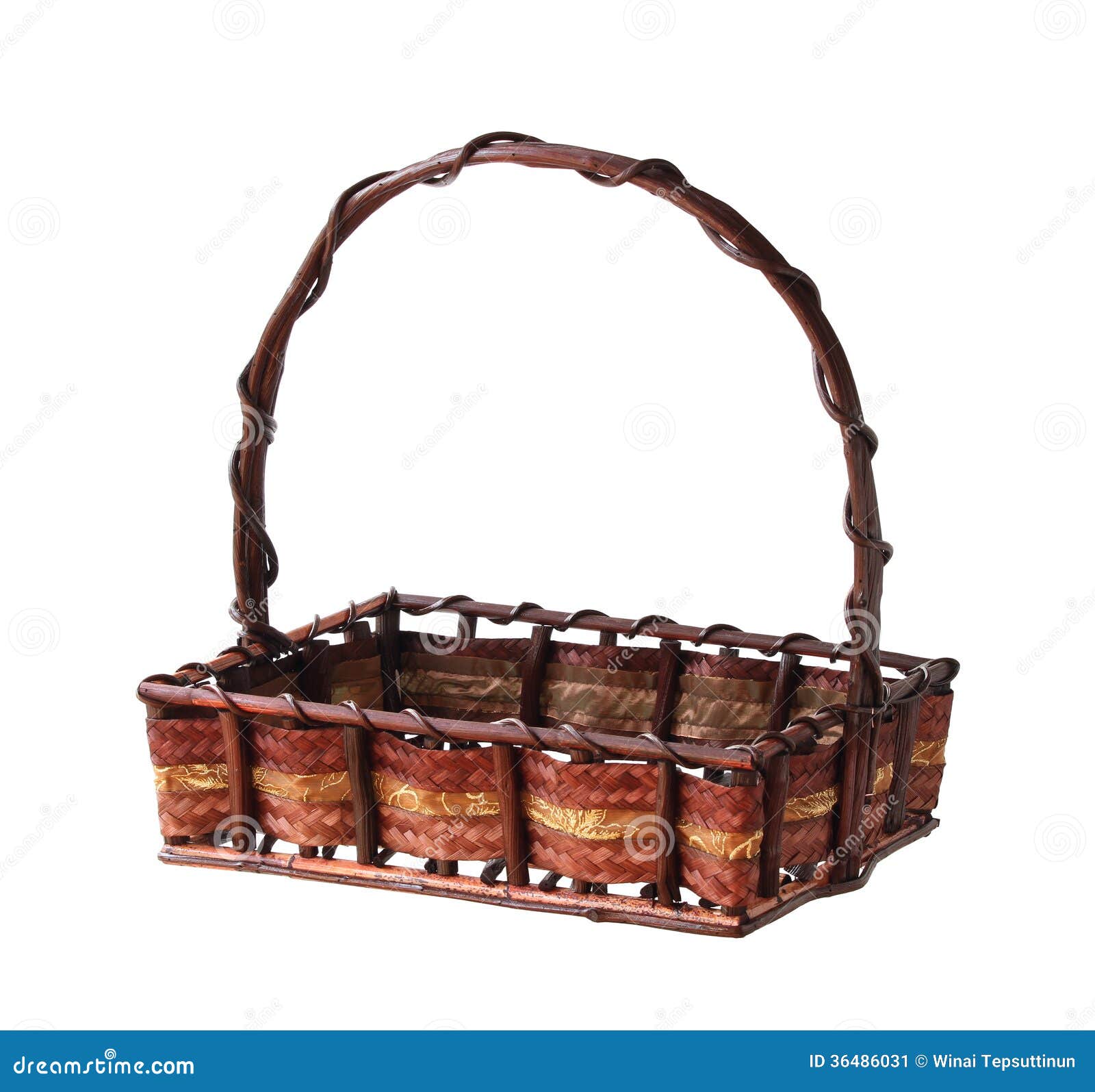 Wicker gift basket stock image. Image of present, handwork 36486031
