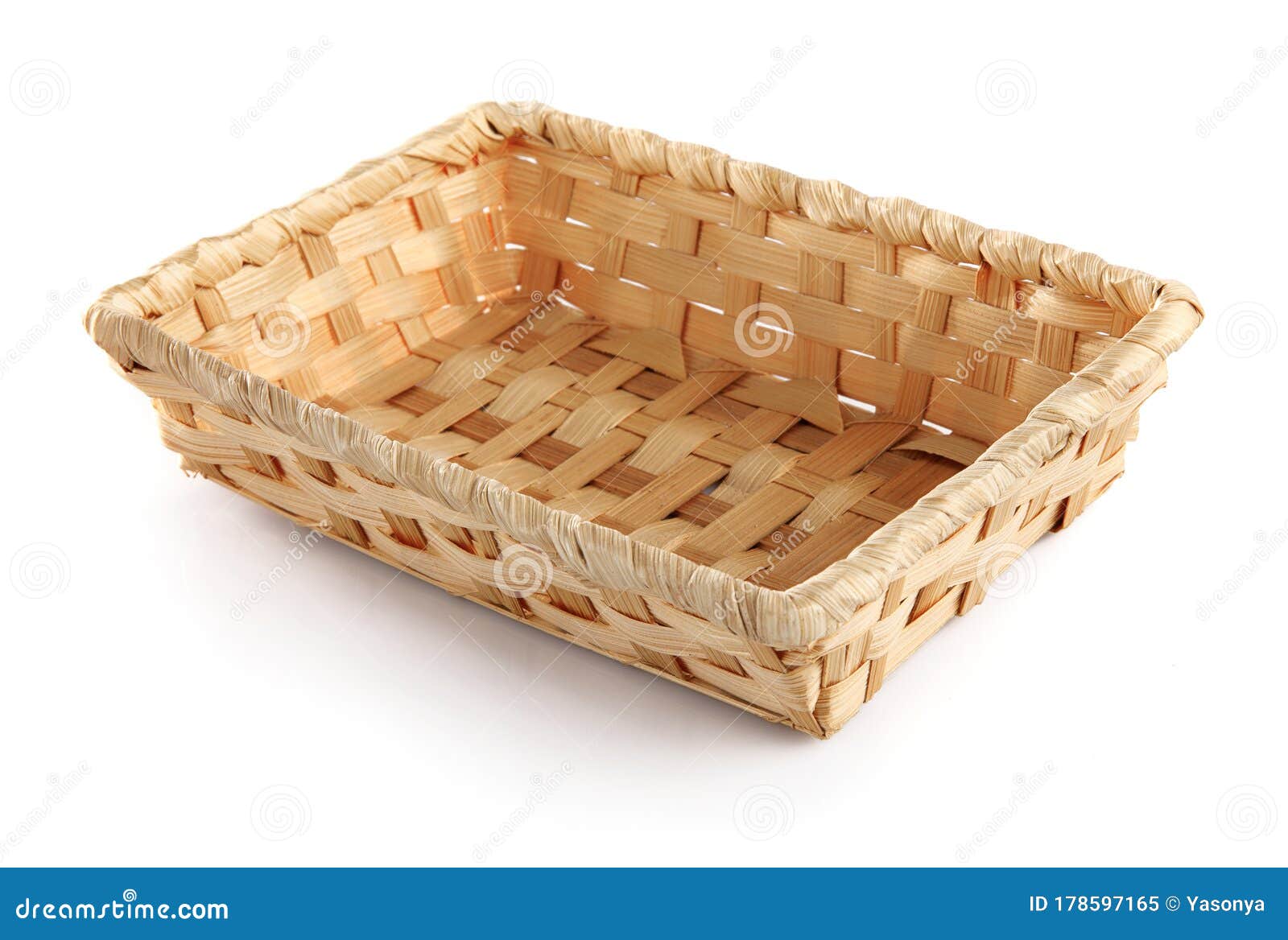 Wicker Hollow Basket. Kitchen Utensils for Bread Stock Image Image of