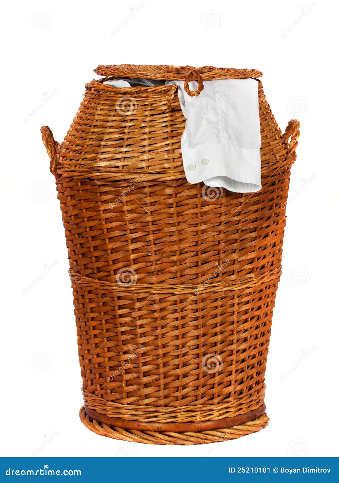 Wicker laundry basket stock image. Image of casual, colors 25210181