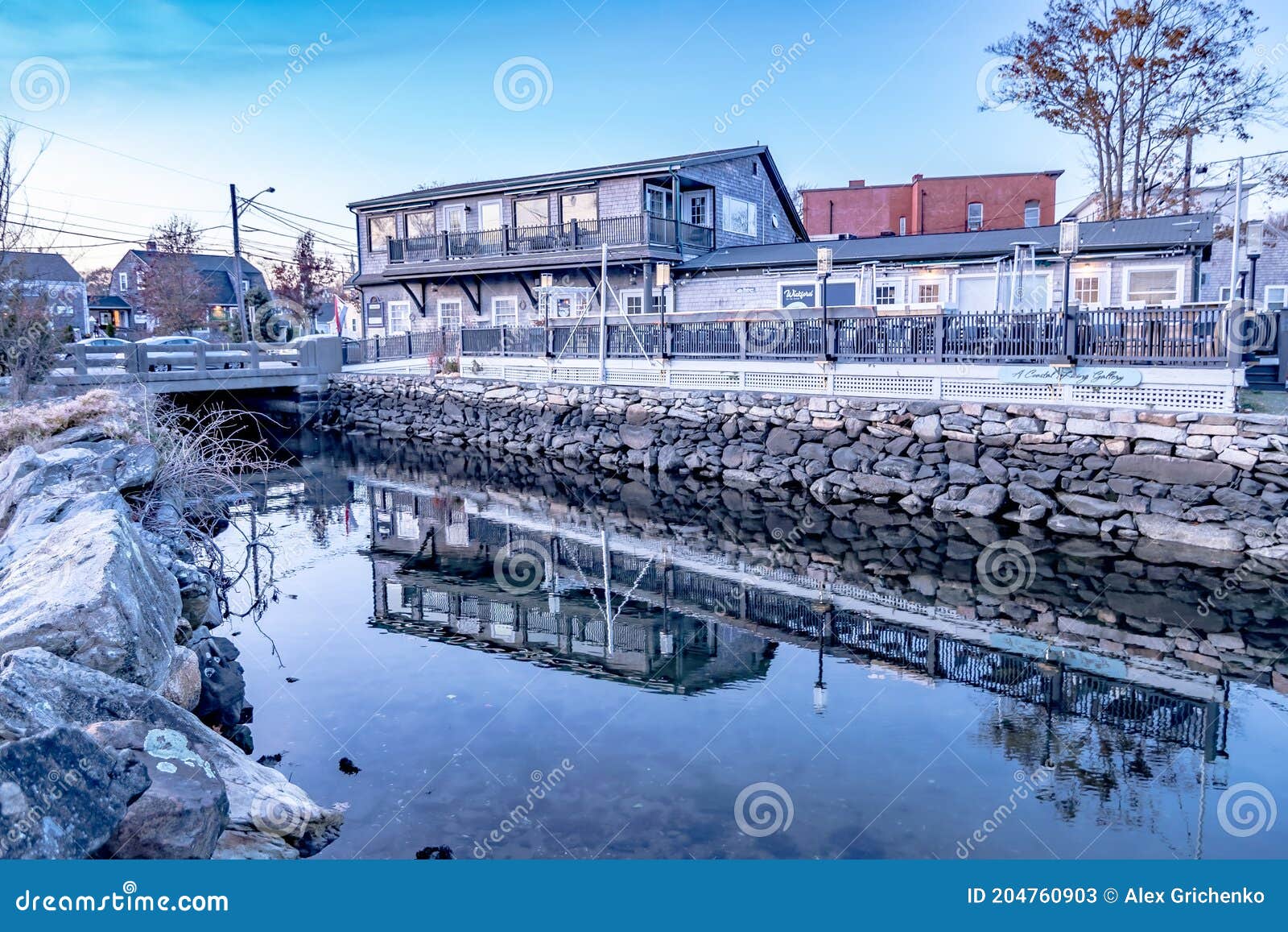 Wickford Rhode Island Small Town and Waterfront Foto de archivo