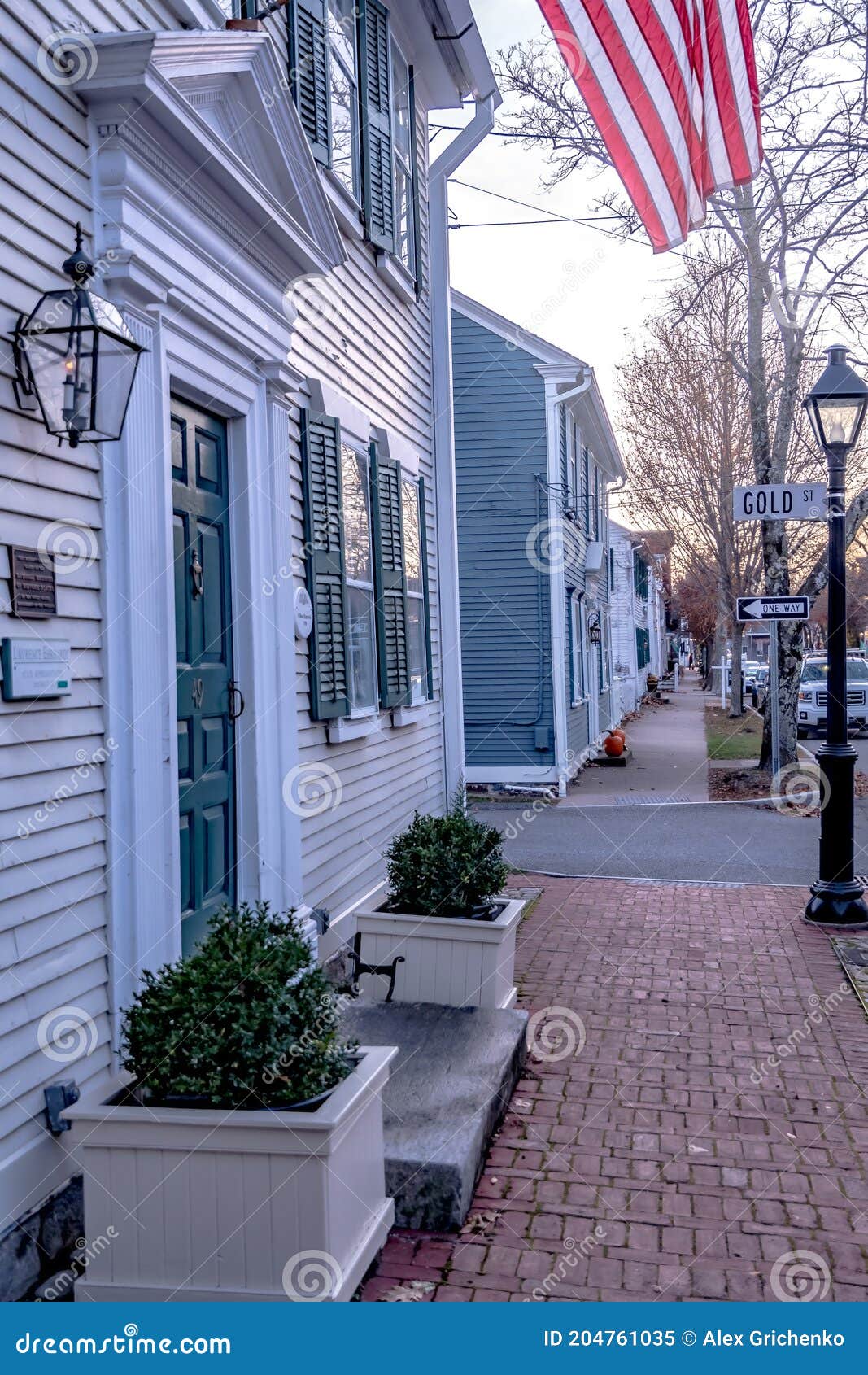 Wickford Rhode Island Small Town and Waterfront Stock Image Image of