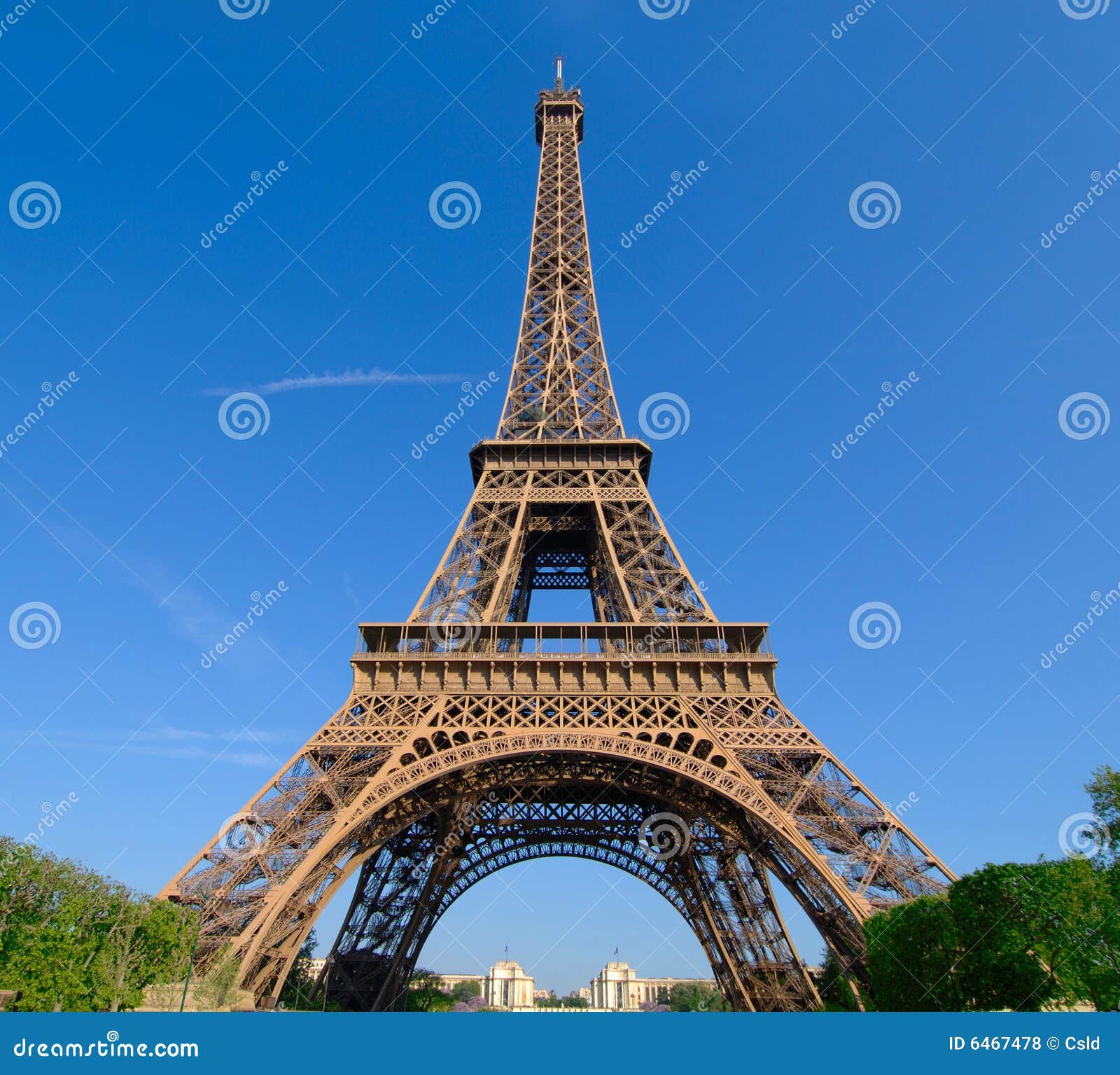 Wide Angle On The Eiffel Tower Stock Photo - Image: 6467478