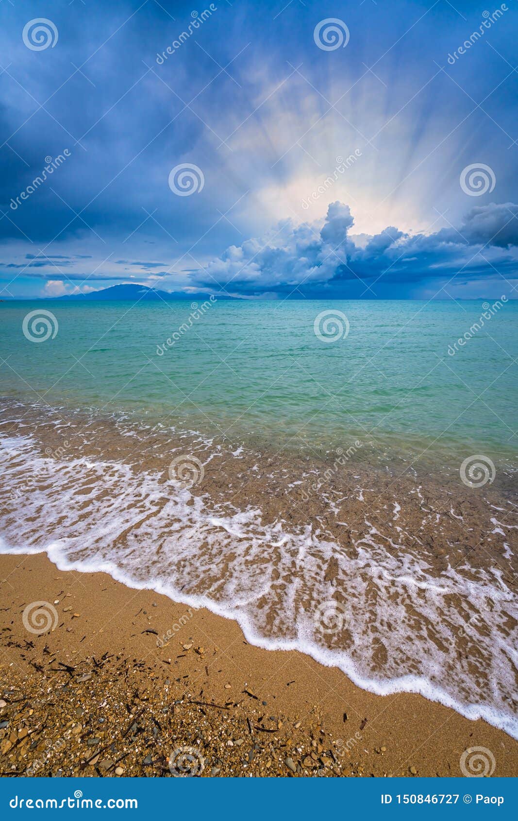 Tsilivi Beach in Zante Island Stock Image - Image of horizon, morning