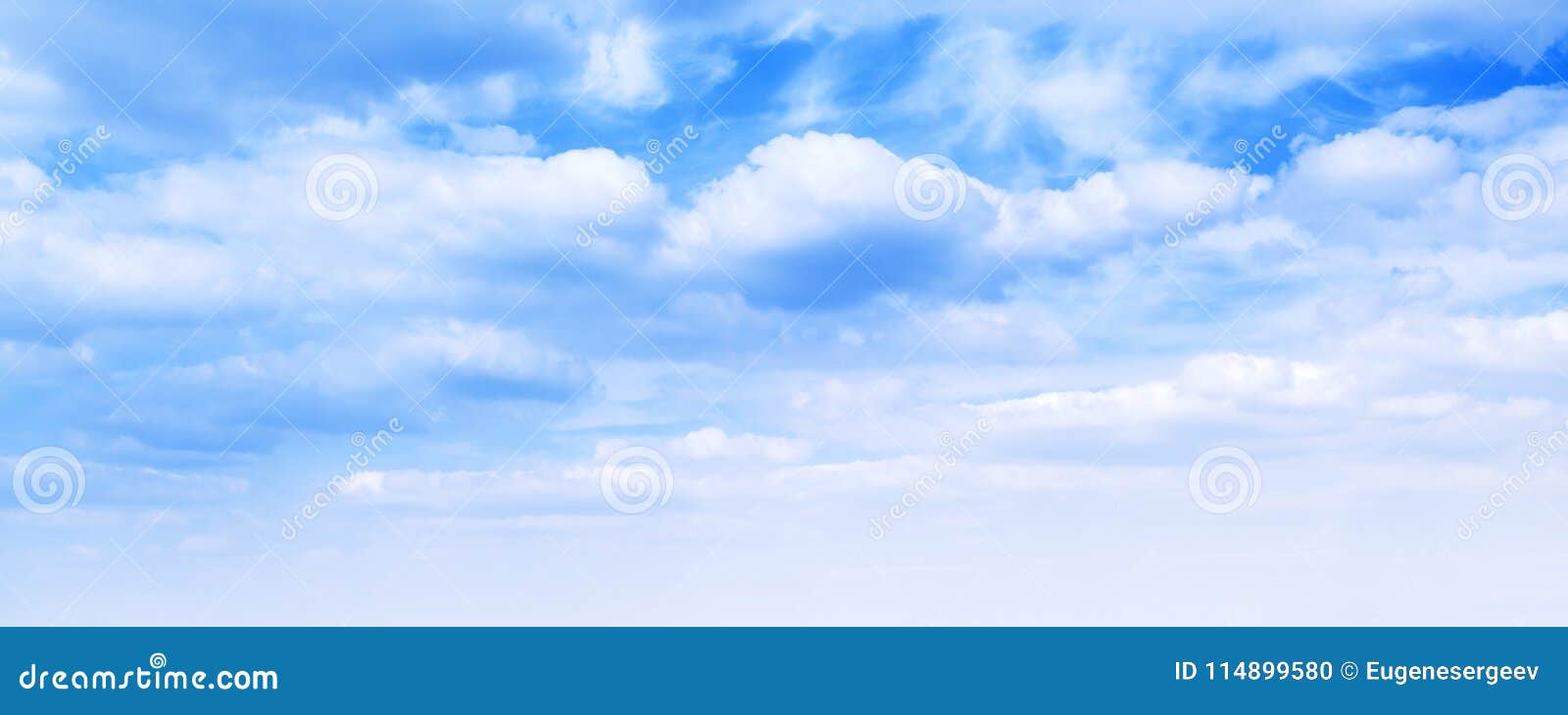 Wide Blue Sky Background, Cumulus Clouds Stock Photo - Image of panorama,  environment: 114899580