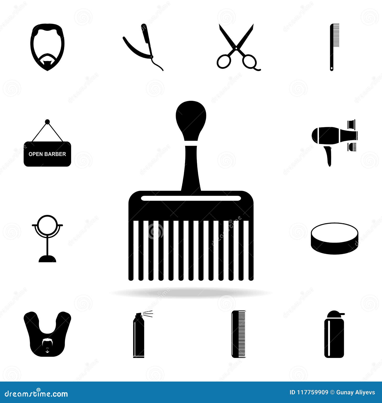 Premium Vector  A set of accessories and tools for a hairdressing salon  barbershop