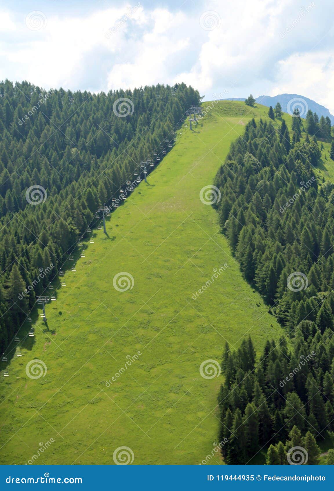 Slope ski in summer stock image. Image of summertime 119444935