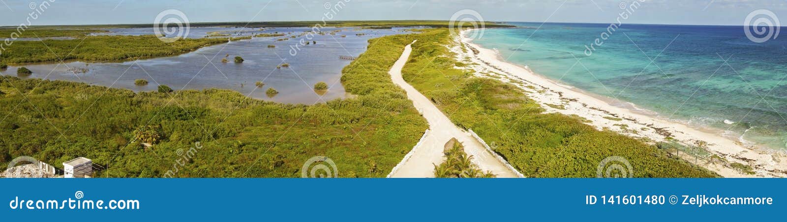 Cozumel Panoramic Landscape Punta Sur Ecological Reserve Nature Park Aerial  View Cozumel Caribbean Stock Photo - Image of landmark, central: 141601480