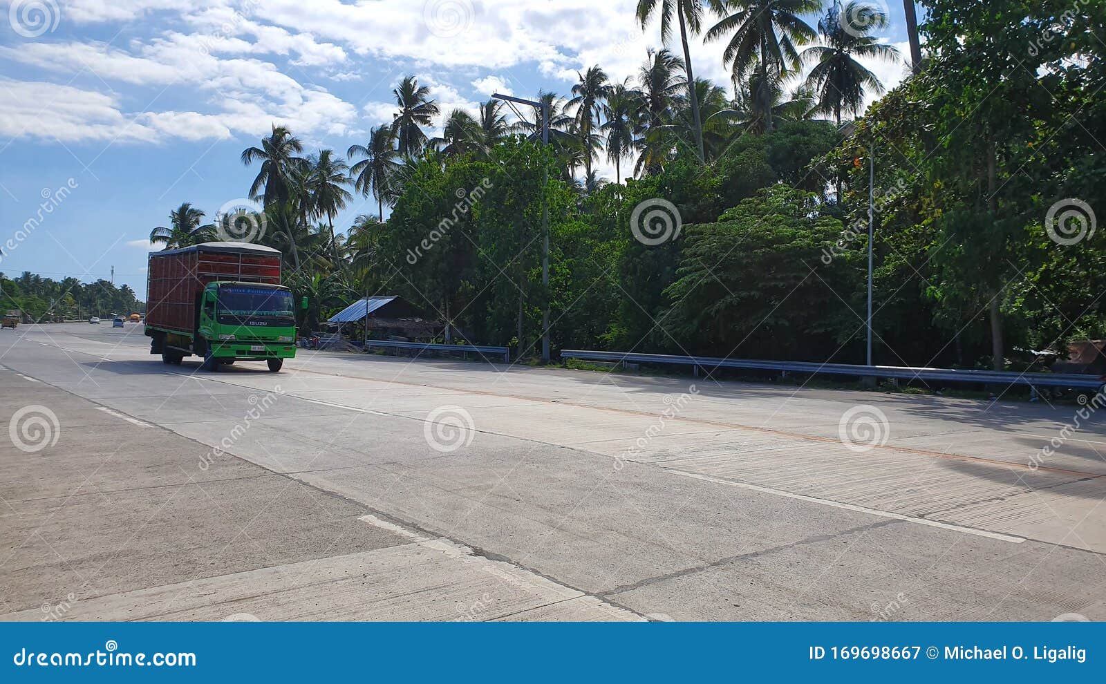 wide road in digos city, davao del sur, philippines