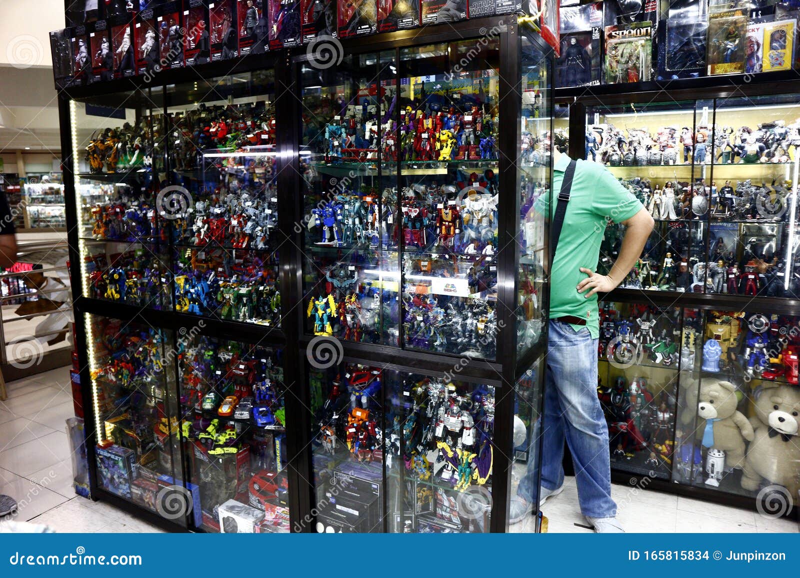 Wide Variety of Collectible Action Figures and Other Toys at a Toy