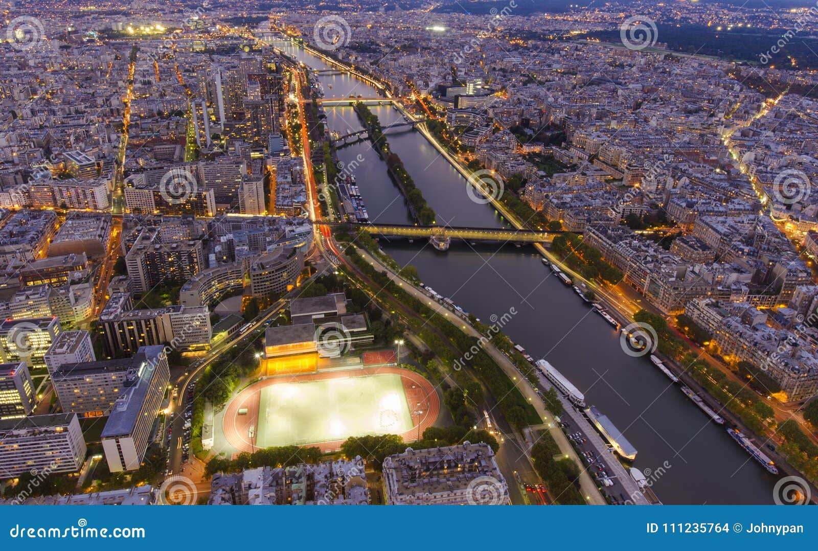 Wide view of Paris city stock photo. Image of europe 111235764