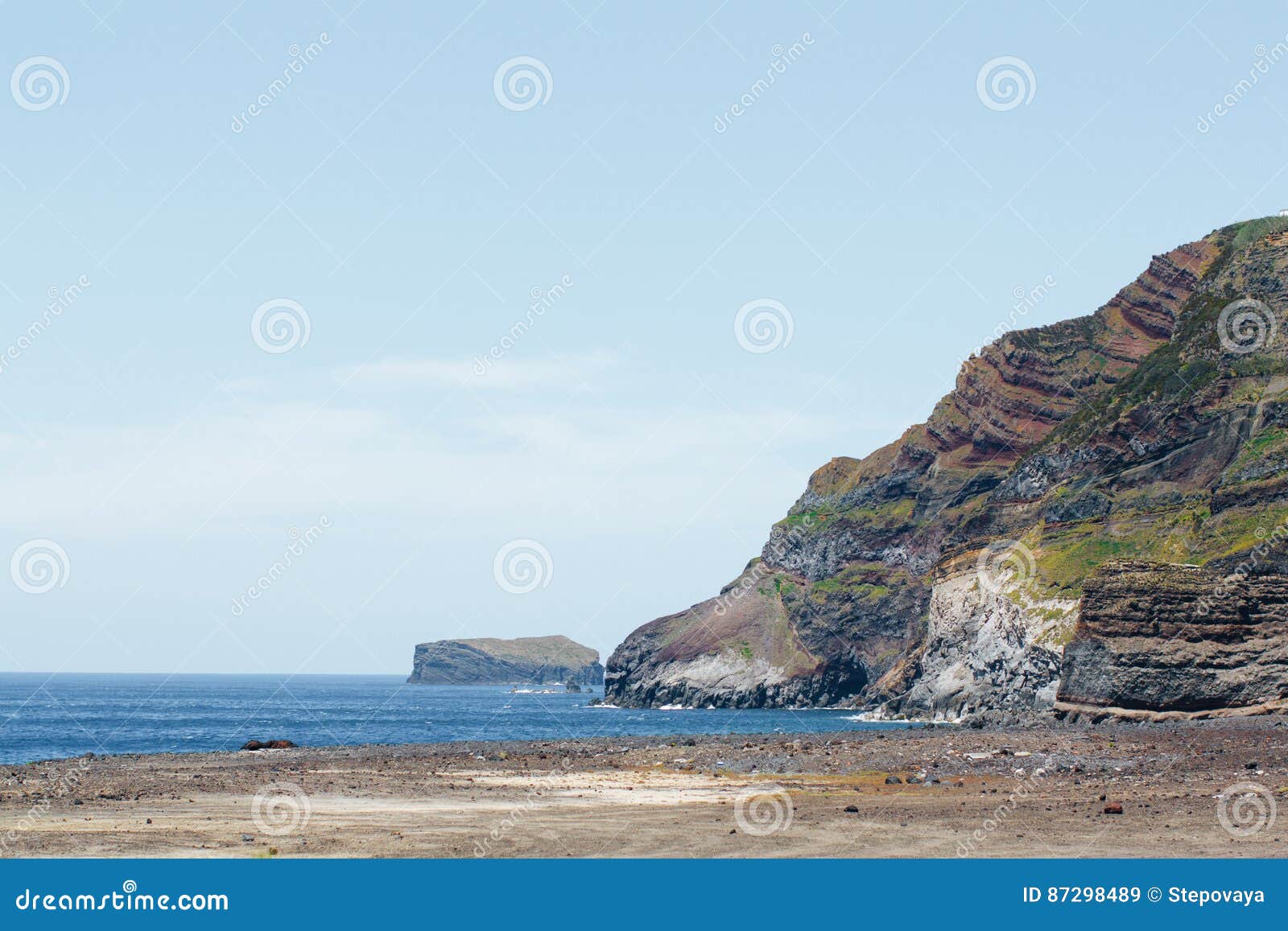 Widoki Atlantycki wybrzeże Azores portugalczyka archipelag. Widoki Atlantycki wybrzeże Azores Portugalski archipelag wyspa wulkan