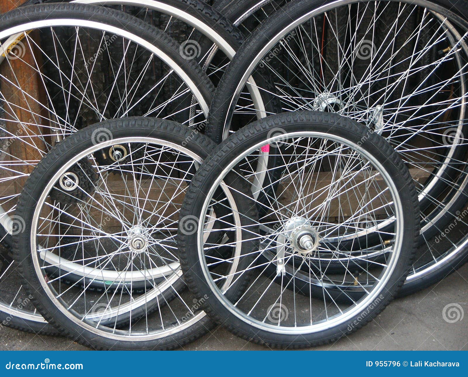 verzending eetbaar rand Wielen van een fiets stock foto. Image of fiets, fietsen - 955796