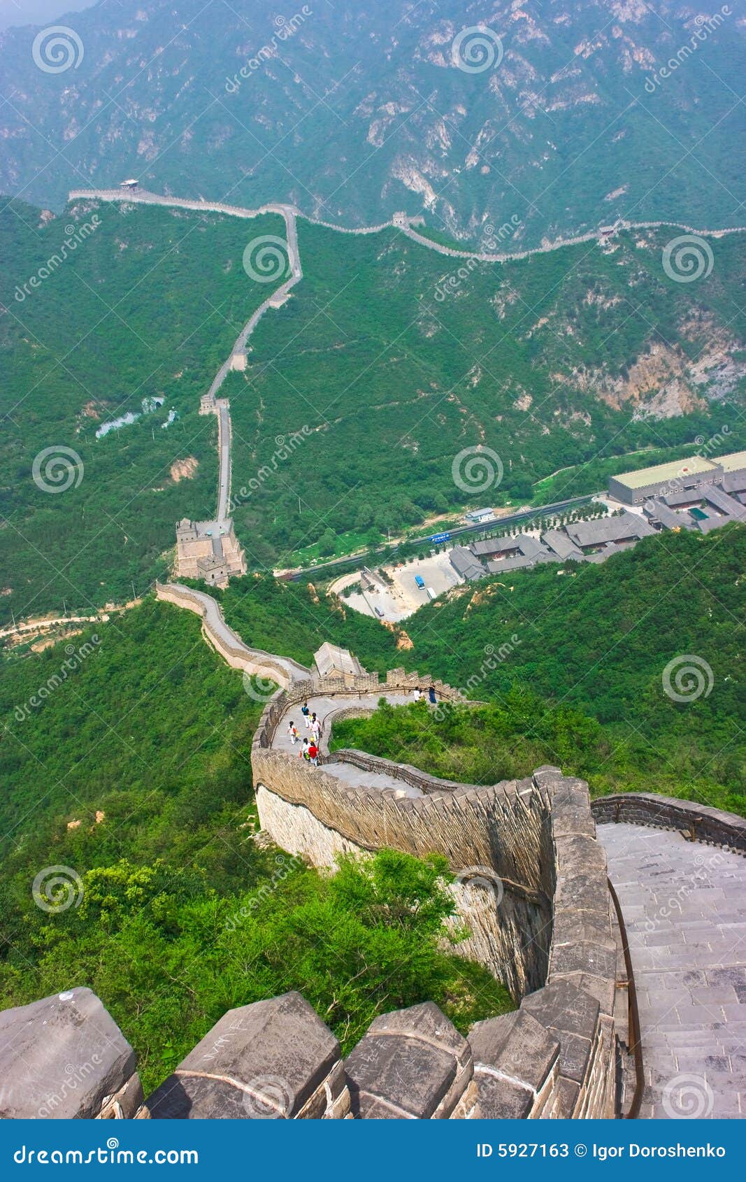 Wielki krok do ściany. Pekin beijing zdjęciu lata segmentu chiny chineese wielka do ściany